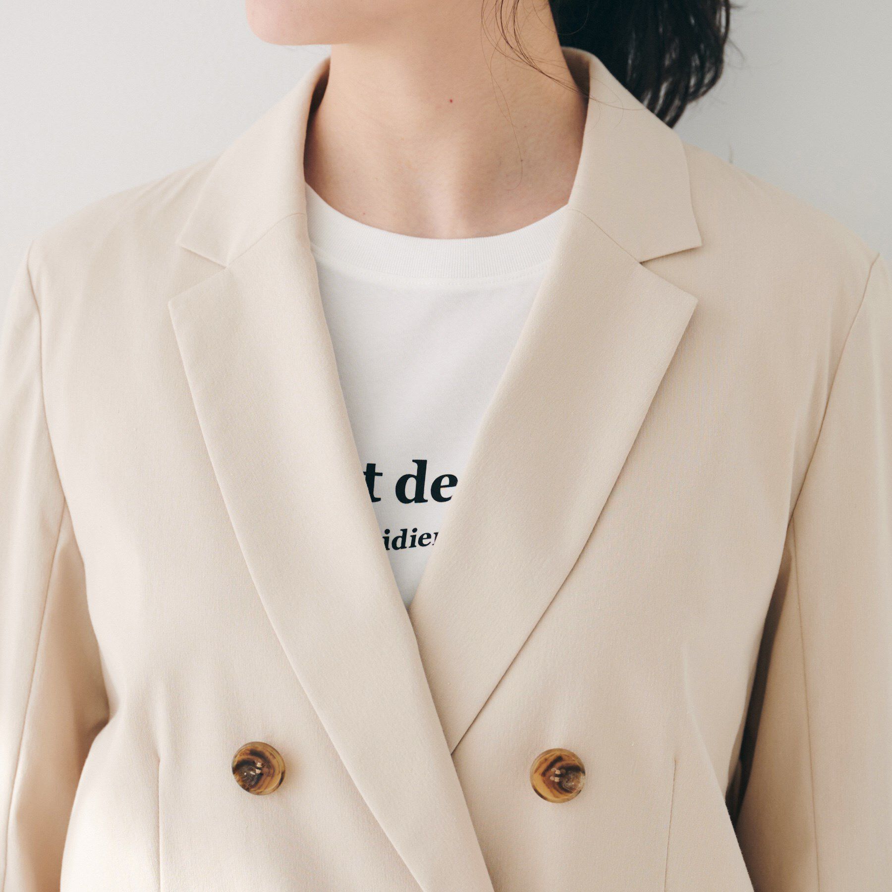 UNTITLED「【セットアップ可能／オンオフ】ラミー混 ダブルブレストジャケット」|テーラードジャケット|