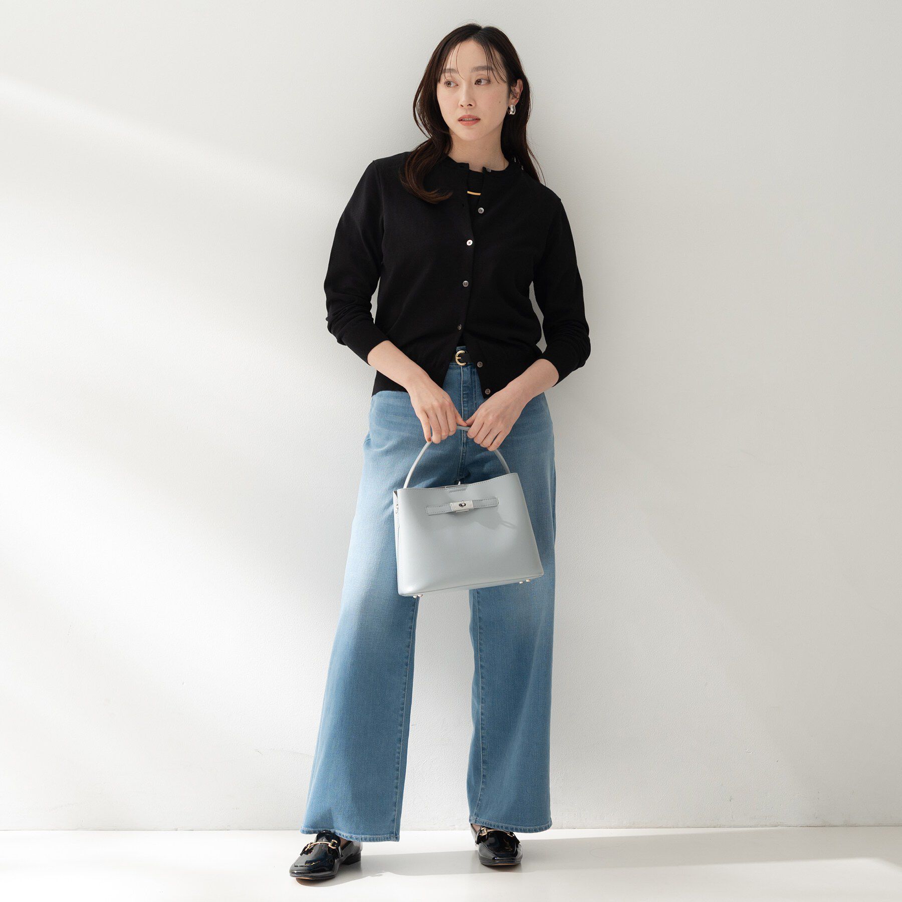 UNTITLED「コットンクルーネックカーディガン」|カーディガン|