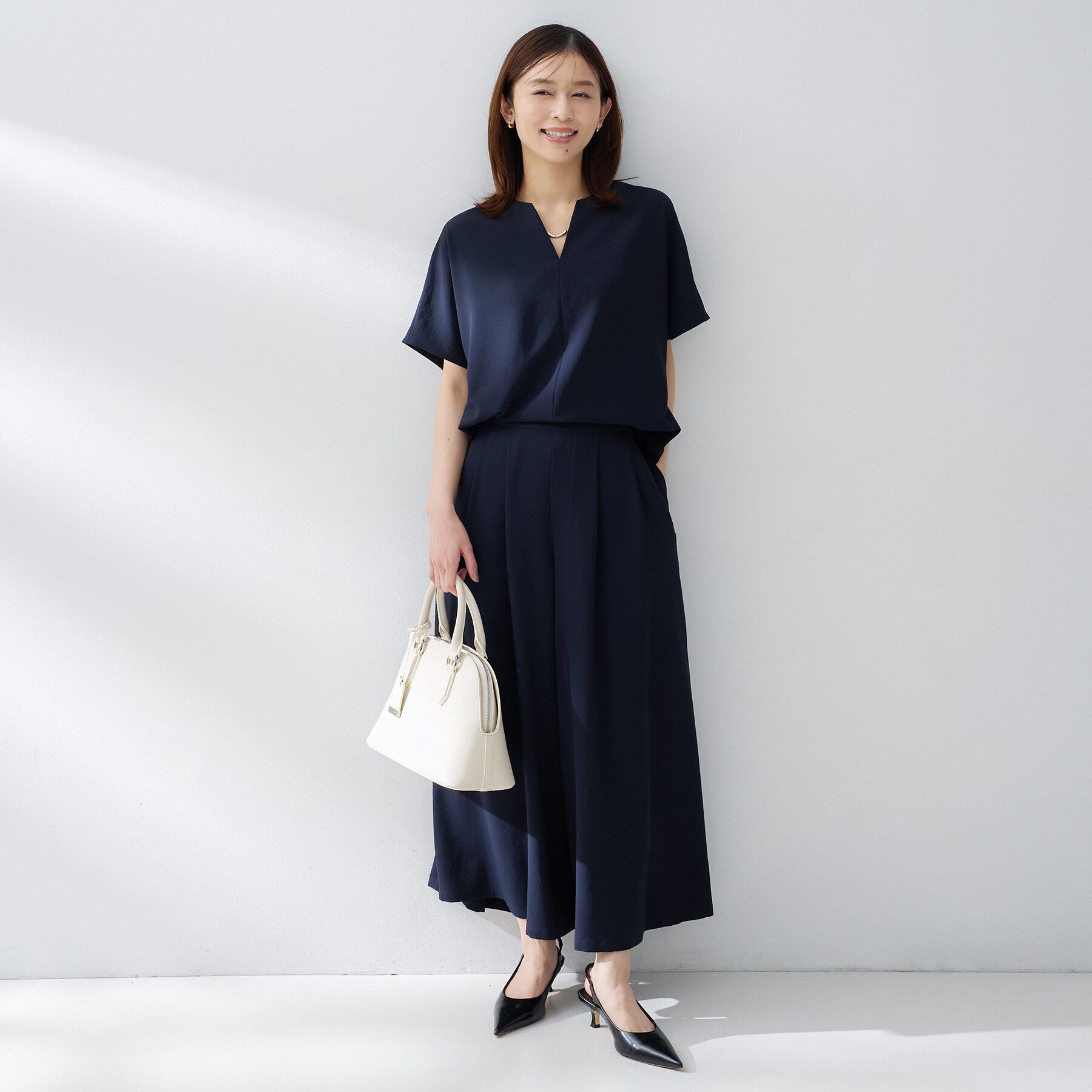 UNTITLED「【夏の名品セットアップが今年も登場！/はっ水/遮熱】リラクミスト ガウチョパンツ」|その他|