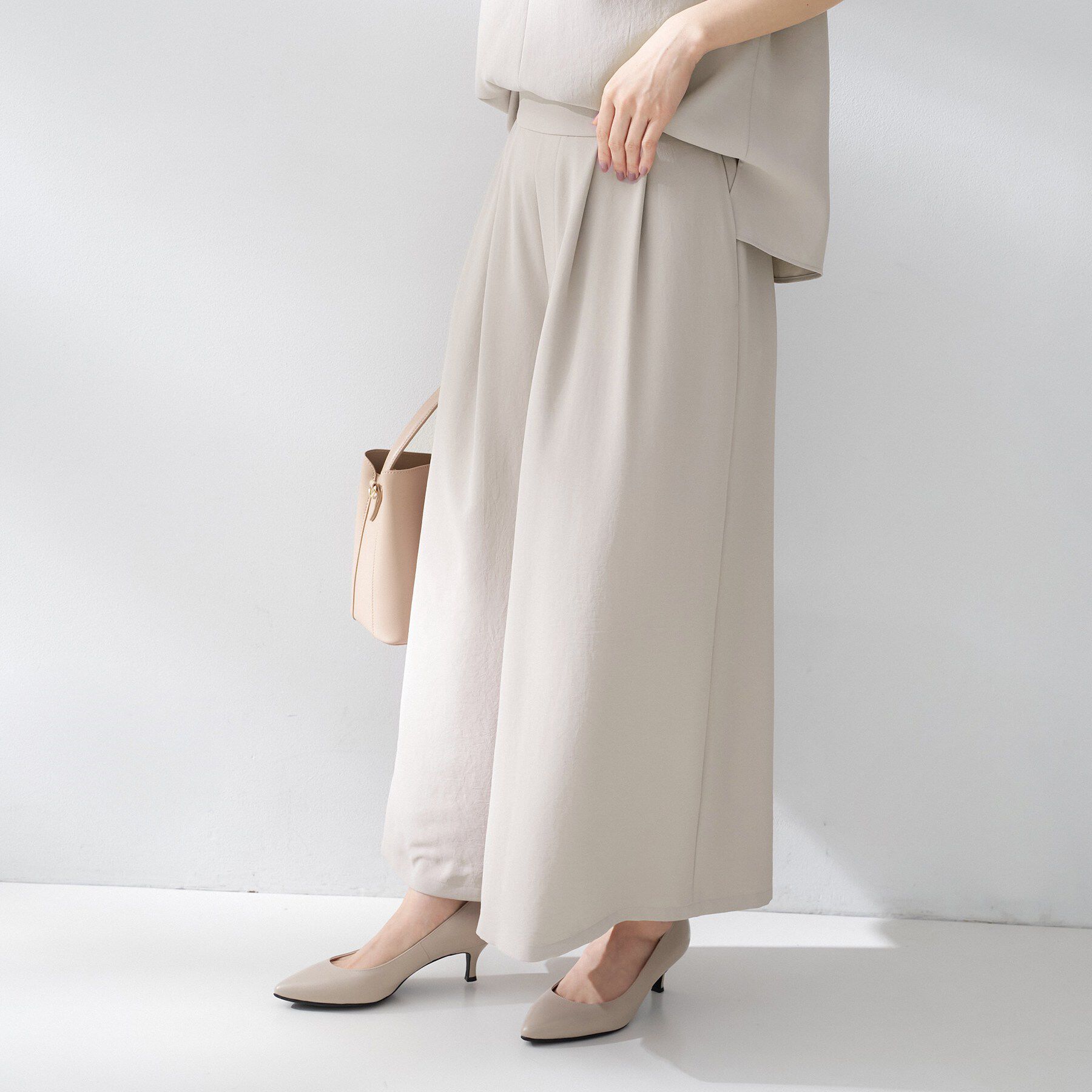 UNTITLED「【夏の名品セットアップが今年も登場！/はっ水/遮熱】リラクミスト ガウチョパンツ」|その他|