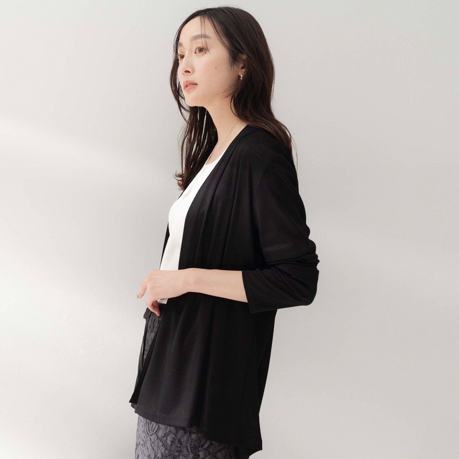 UNTITLED「フライスジャージカーディガン」|カーディガン|