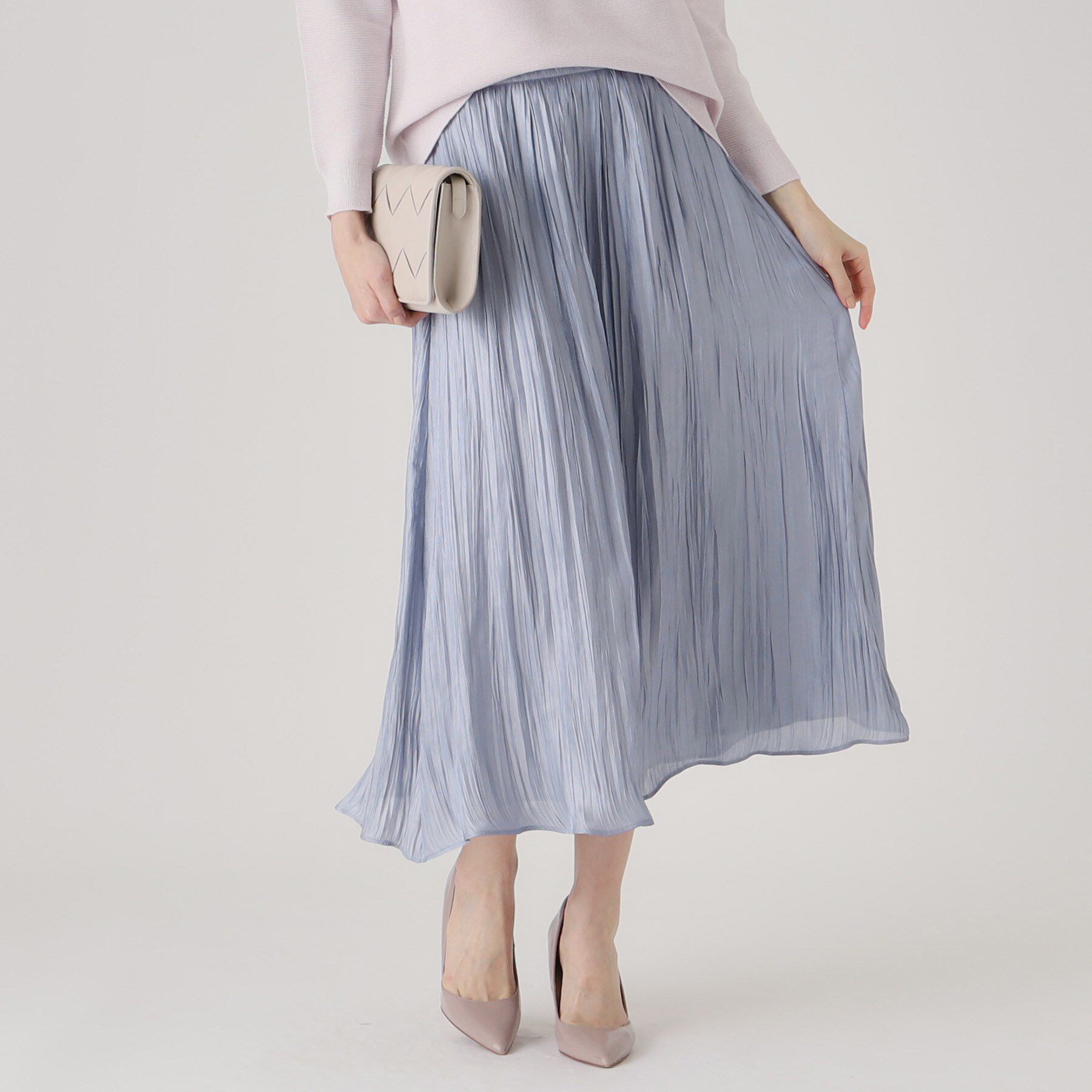 COUP DE CHANCE「【洗える／日本製／ウエストゴム】ランダムプリーツスカート」|スカート|