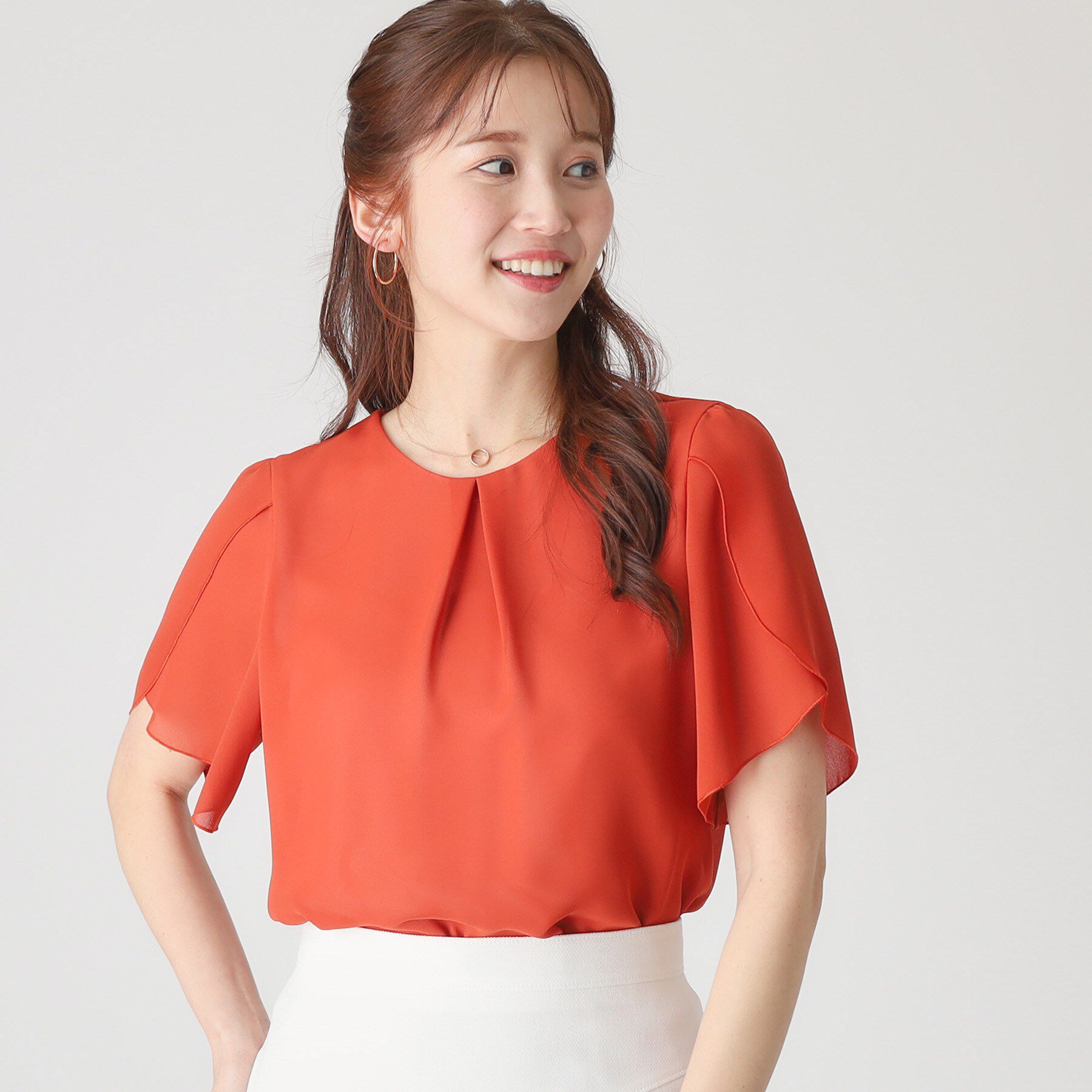 COUP DE CHANCE「【洗える／日本製】チューリップ袖ブラウス」|シャツ・ブラウス|