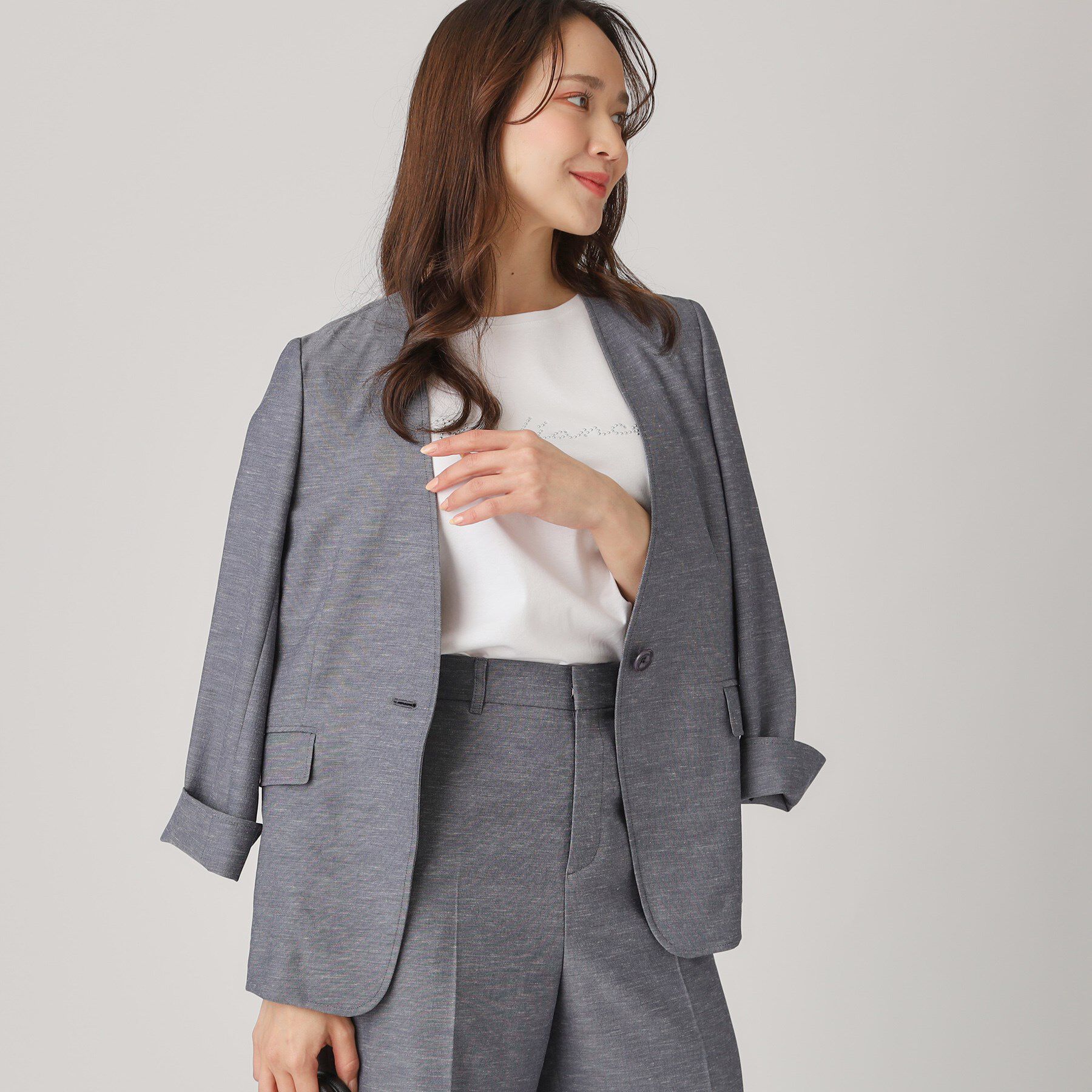 COUP DE CHANCE「【洗える／日本製】ノーカラージャケット」|ノーカラージャケット|