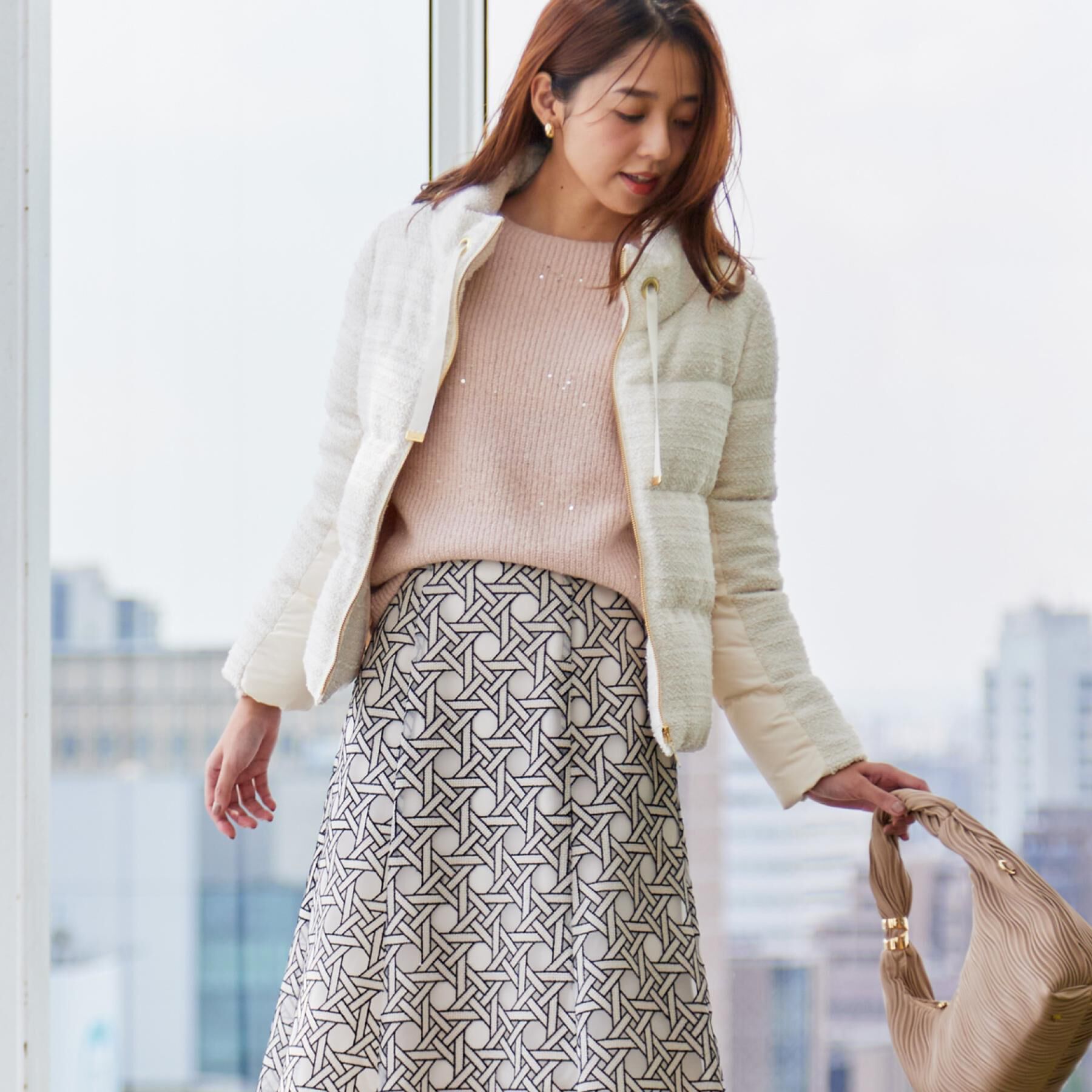 COUP DE CHANCE「【ショート丈】ツイードダウン」|ダウン|