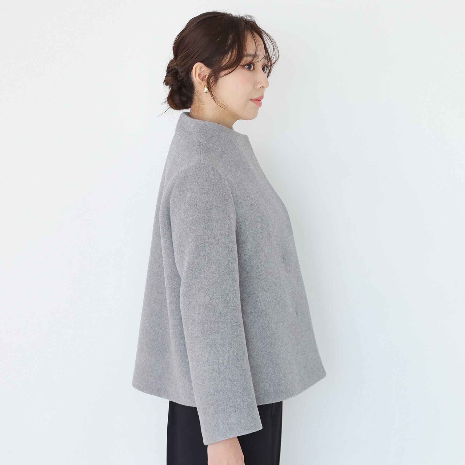 COUP DE CHANCE「【日本製】スタンドカラーのショート丈コート」|その他|