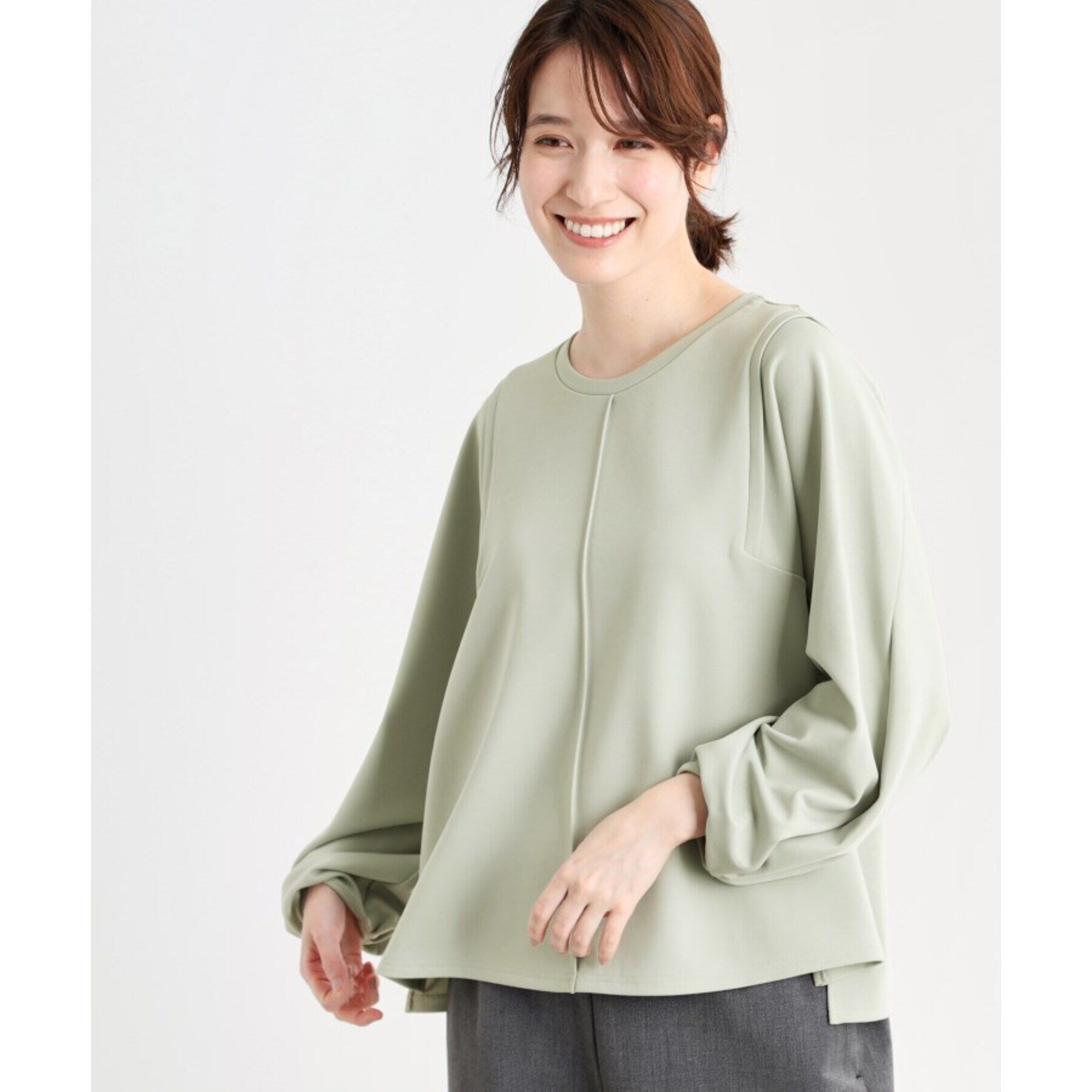 Reflect「【E‐QUALITY／洗える】ジャージプルオーバー」|Tシャツ・カットソー|ミントグリーン(02