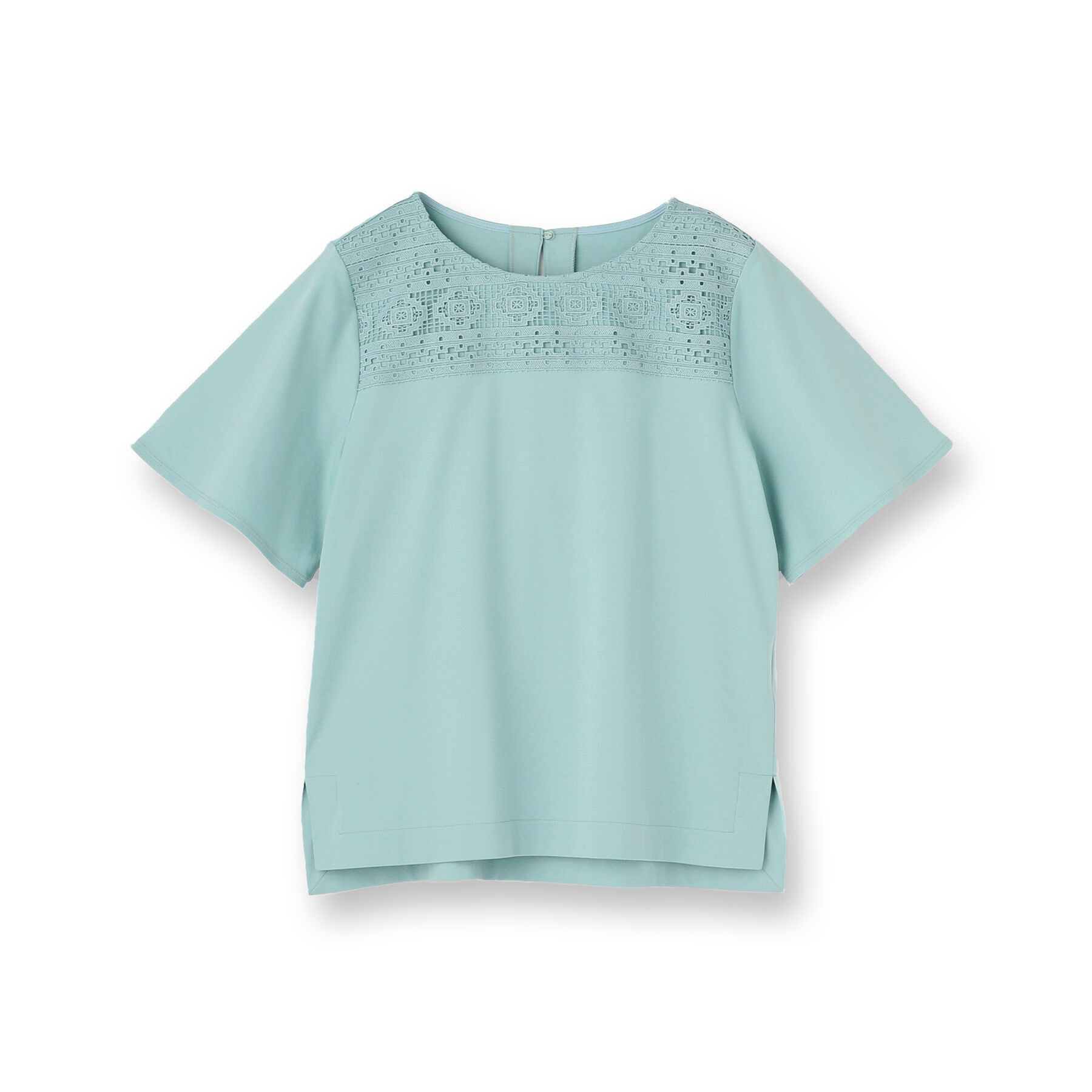 Reflect「【手洗い可】レースデザインジャージTシャツ」|Tシャツ・カットソー|