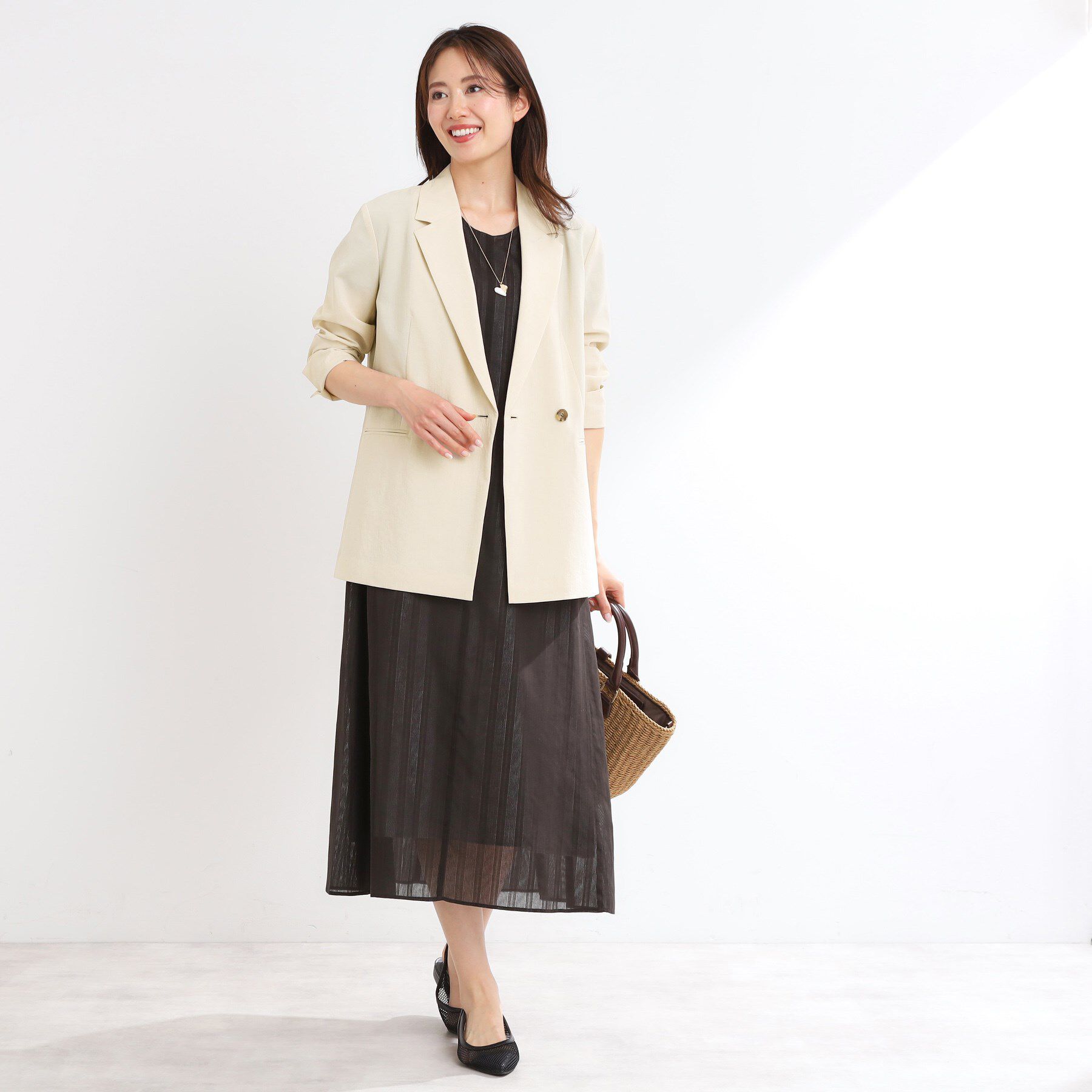 Reflect「【マシンウォッシュ可／セットアップ可／通勤におすすめ】ドライタッチダブルジャケット」|テーラードジャケット|