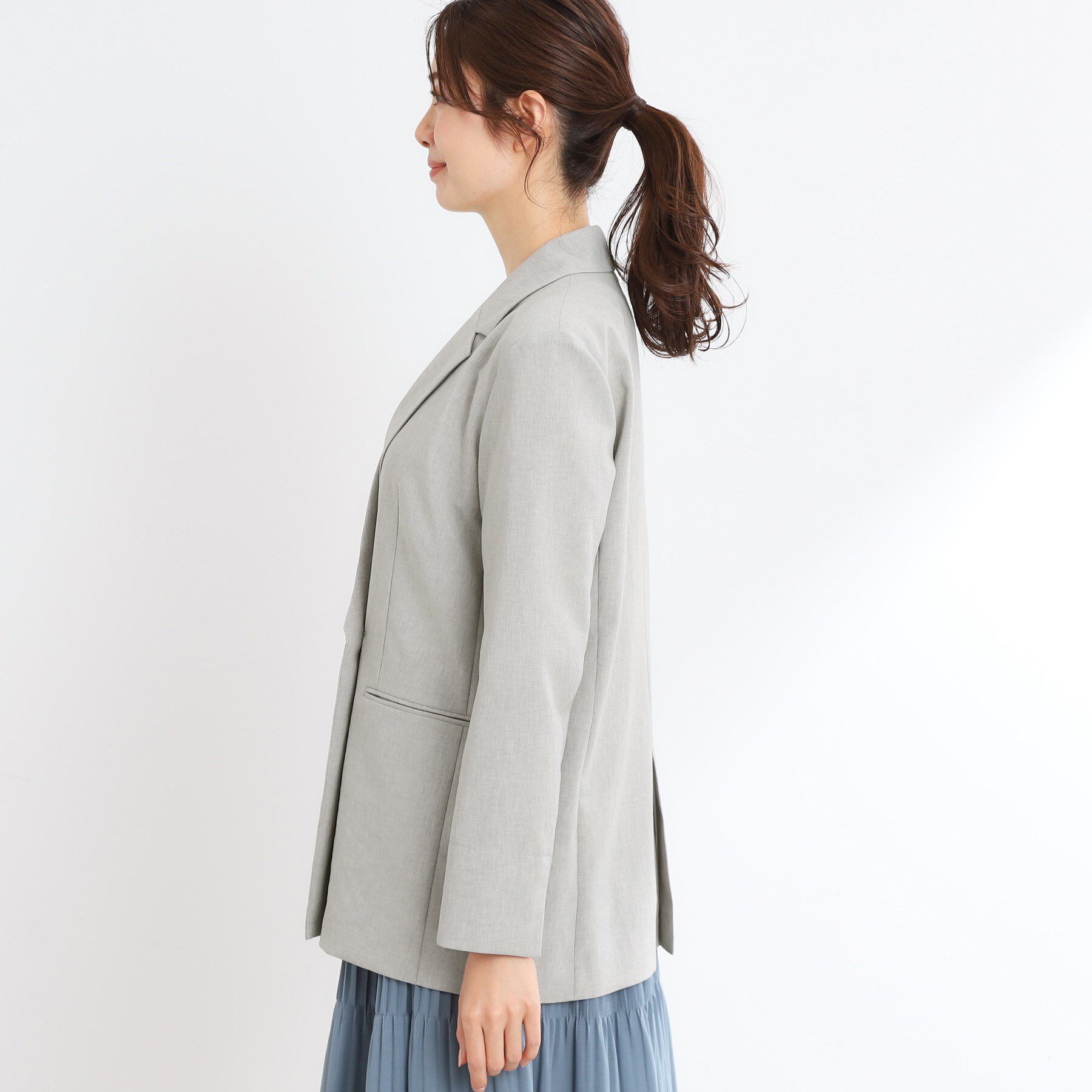 Reflect「【マシンウォッシュ可／セットアップ可／通勤におすすめ】ドライタッチダブルジャケット」|テーラードジャケット|