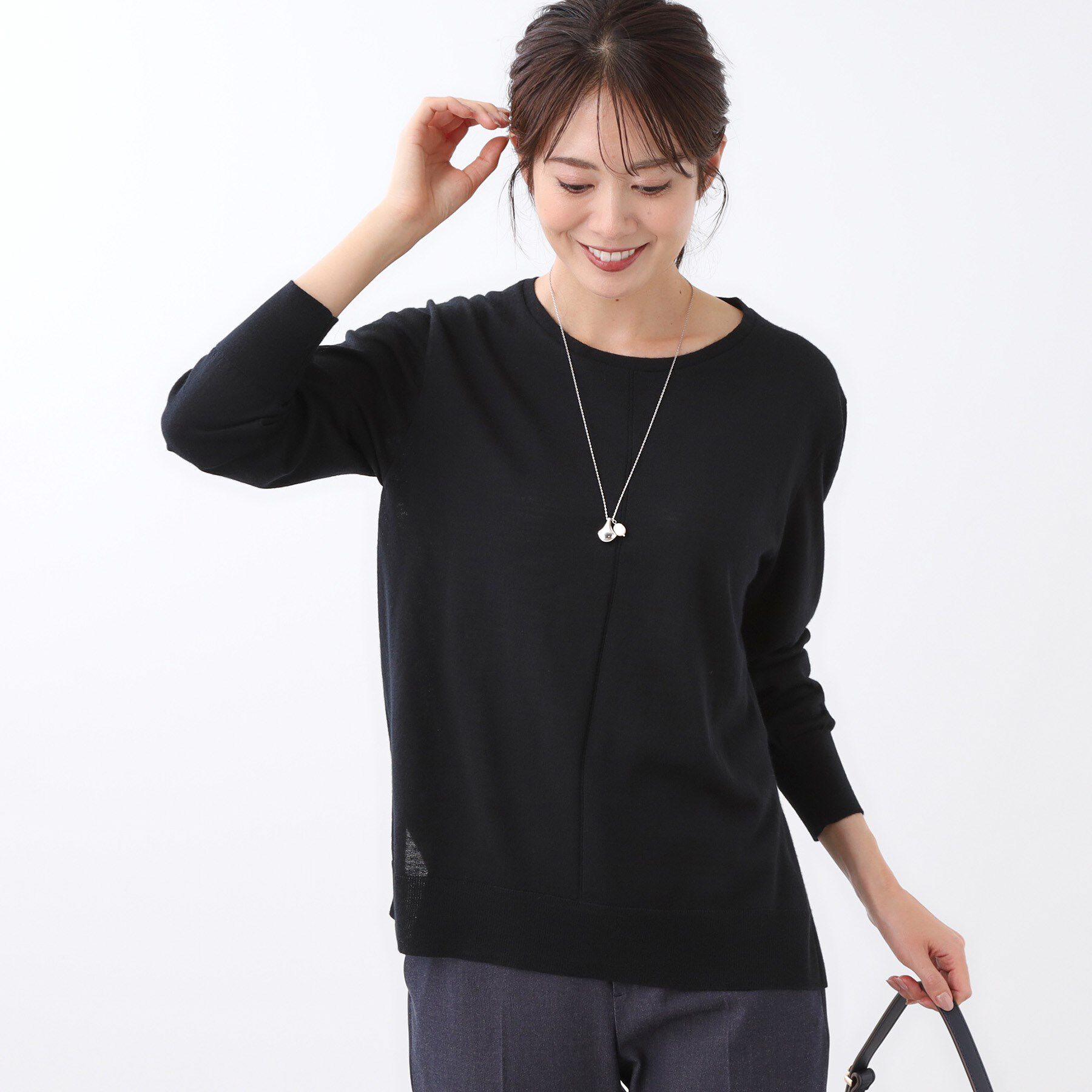 Reflect「【ちくちくしない／アンサンブル可／通勤におすすめ◎】オフボディニット」|ニット・セーター|