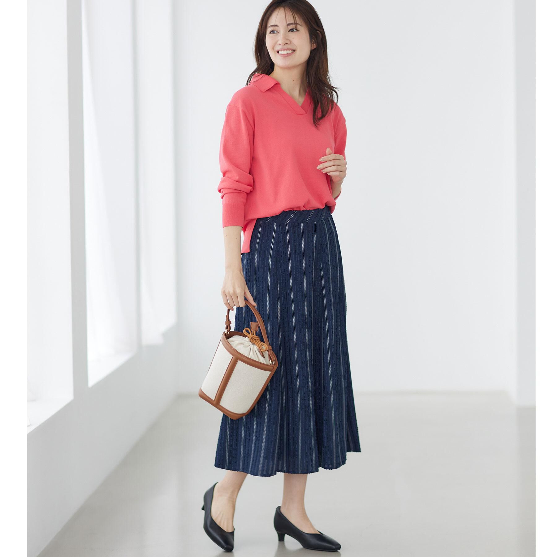 Reflect「【セットアップ可】ストライプ柄ジャカードスカート」|スカート|