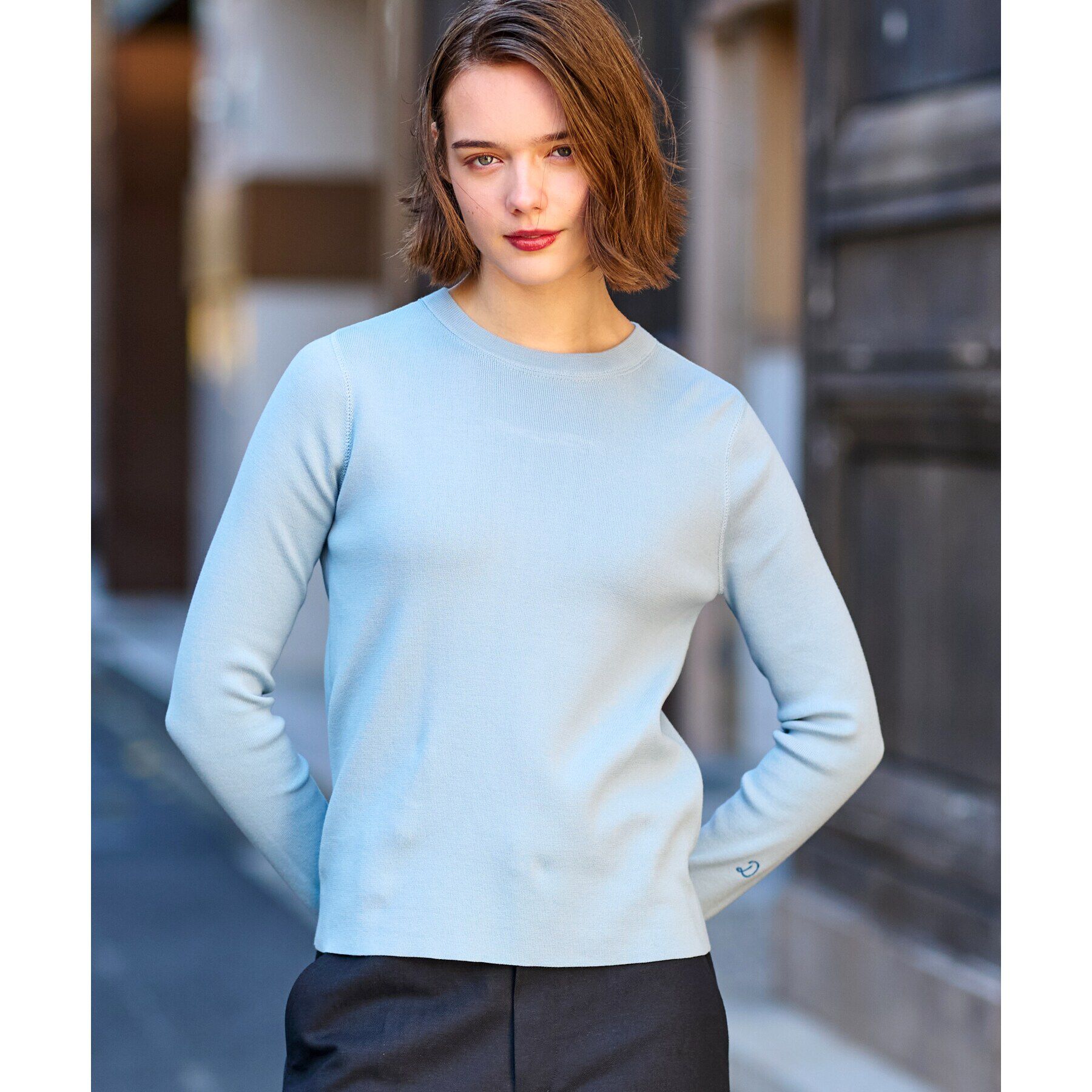 DRESSTERIOR「コットンフルニードルプルオーバーニット」|ニット・セーター|