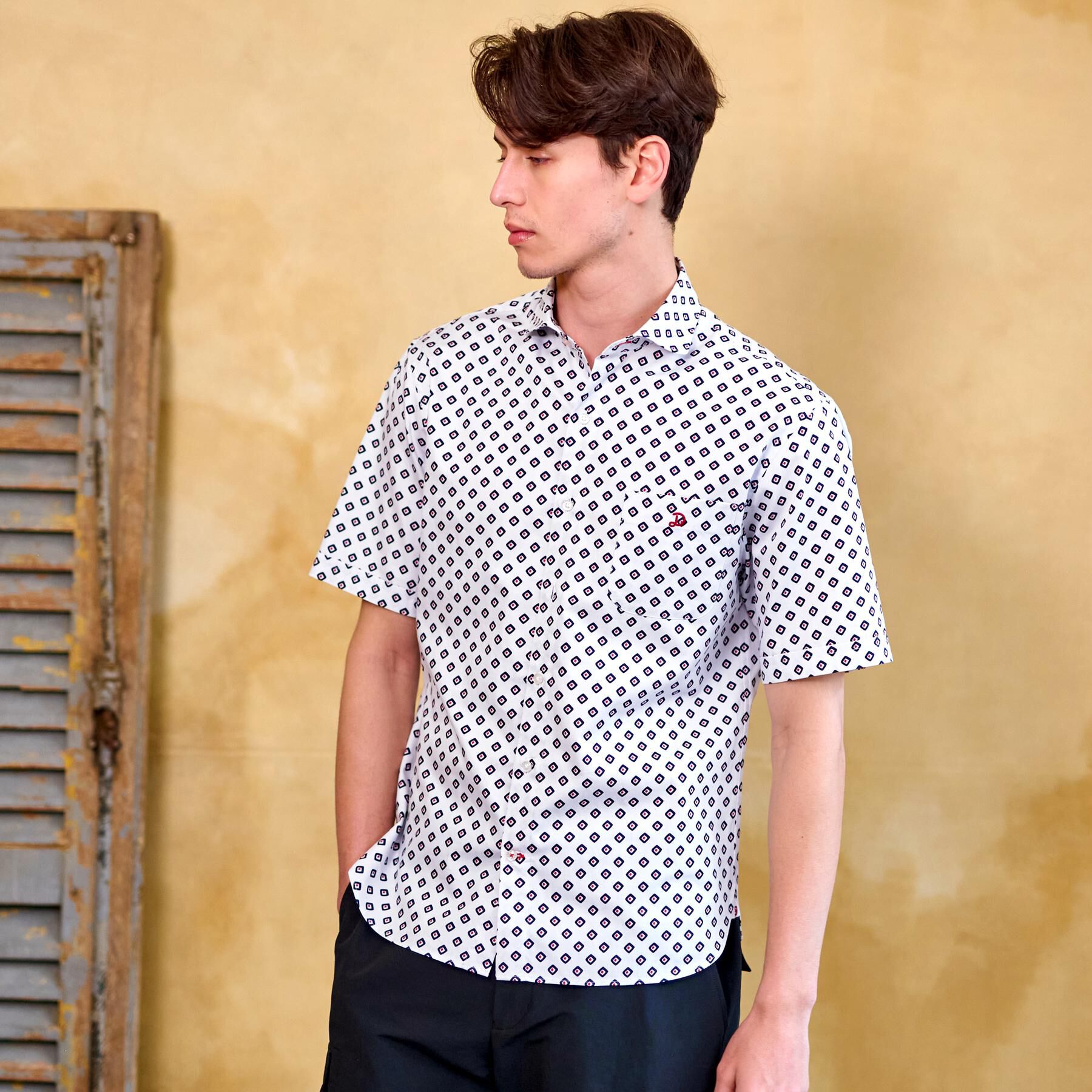 DRESSTERIOR「ポートベロープリント ショートスリーブシャツ」|シャツ・ブラウス|