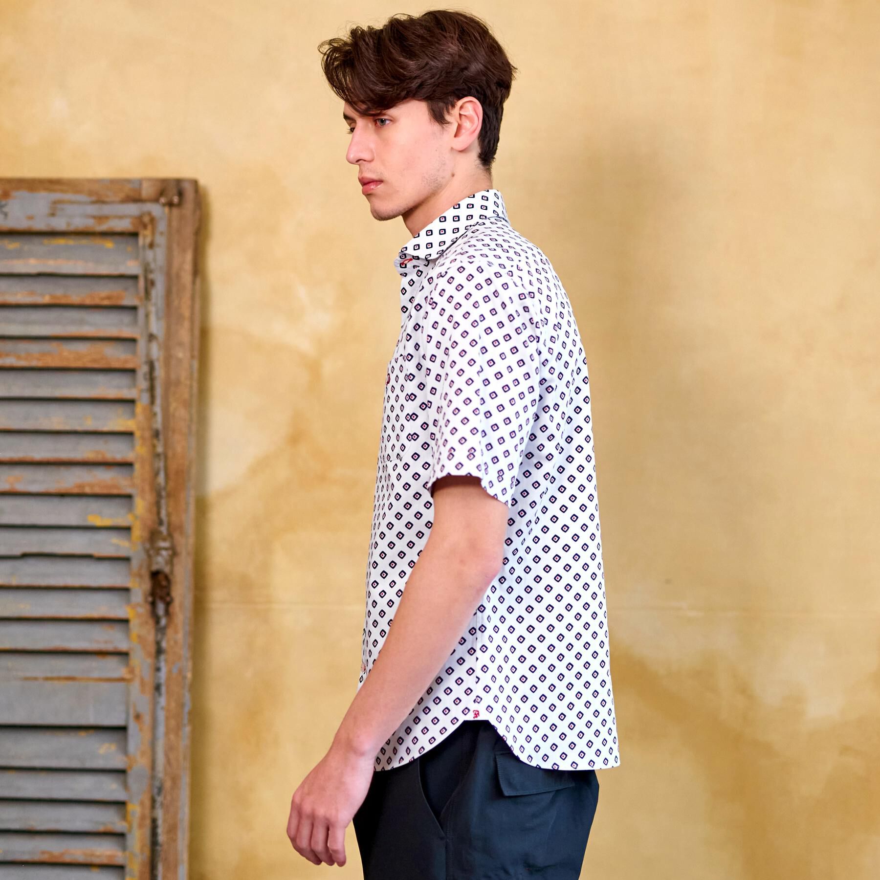 DRESSTERIOR「ポートベロープリント ショートスリーブシャツ」|シャツ・ブラウス|