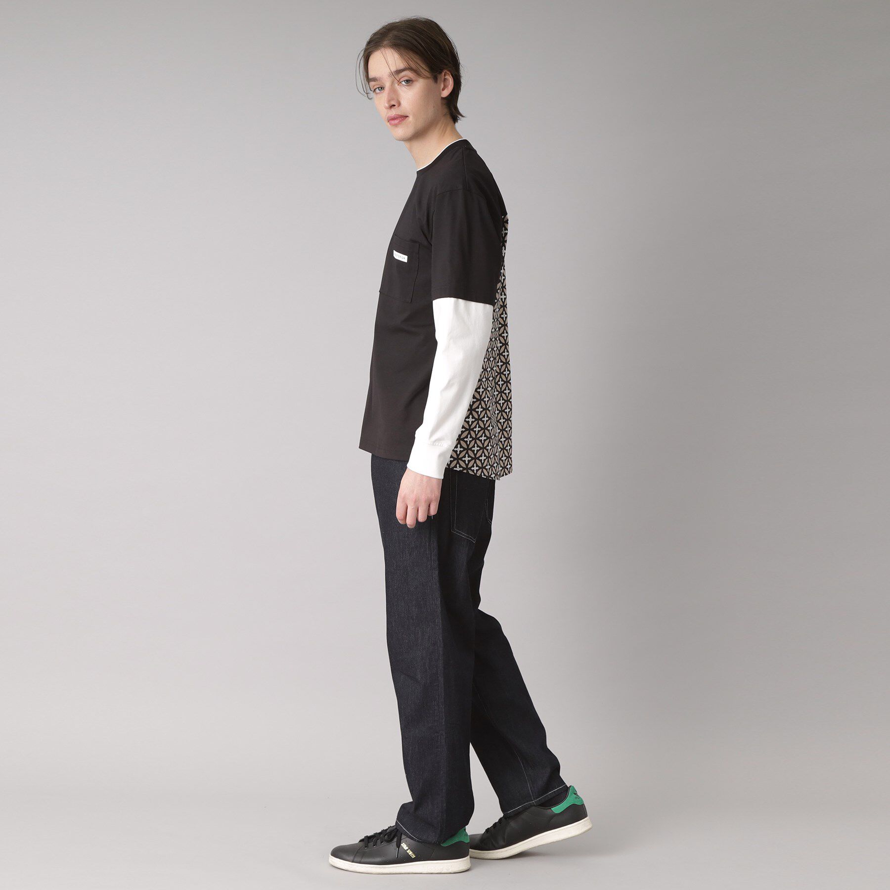 DRESSTERIOR「【接触冷感/UVカット】BACK BREEZE TECH バックオーバーラップサークルレイヤードロン」|Tシャツ・カットソー|