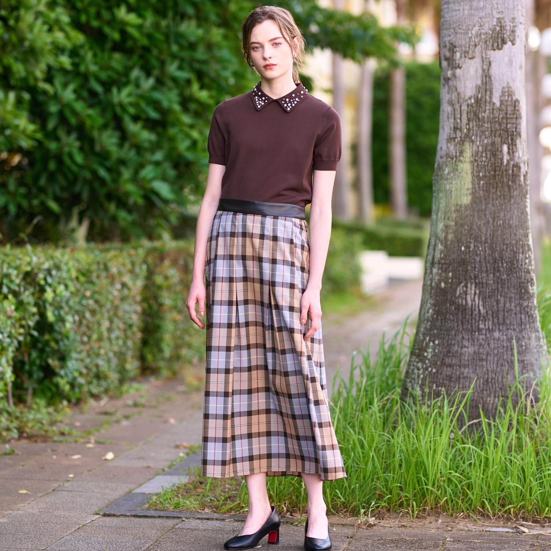 DRESSTERIOR「【きれいめ／オンオフ】ビジューカラーニット」|ニット・セーター|