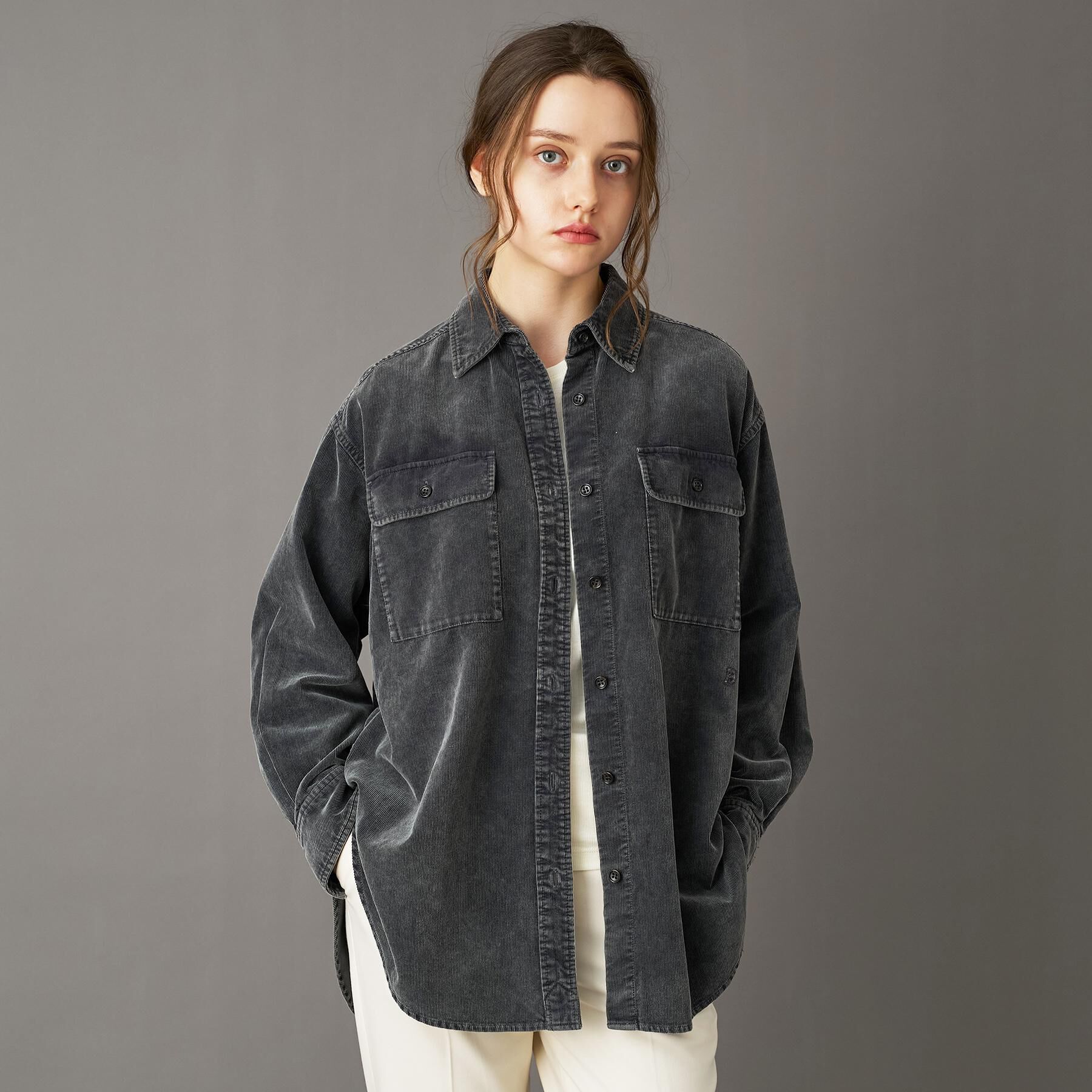 DRESSTERIOR「【洗える/抜け感】コーデュロイガーメントダイシャツ」|シャツ・ブラウス|