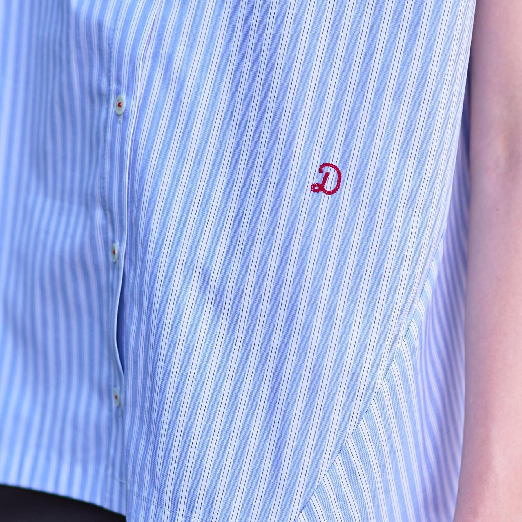 DRESSTERIOR「【洗える/コットン100％】イレギュラーヘムストライプシャツ」|シャツ・ブラウス|