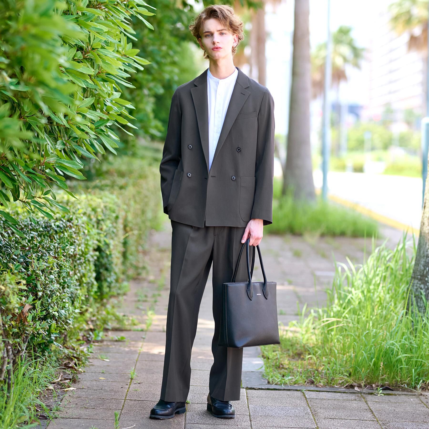 DRESSTERIOR「【セットアップ可】クリアーカルゼ コンフォータブル ダブルジャケット」|テーラードジャケット|