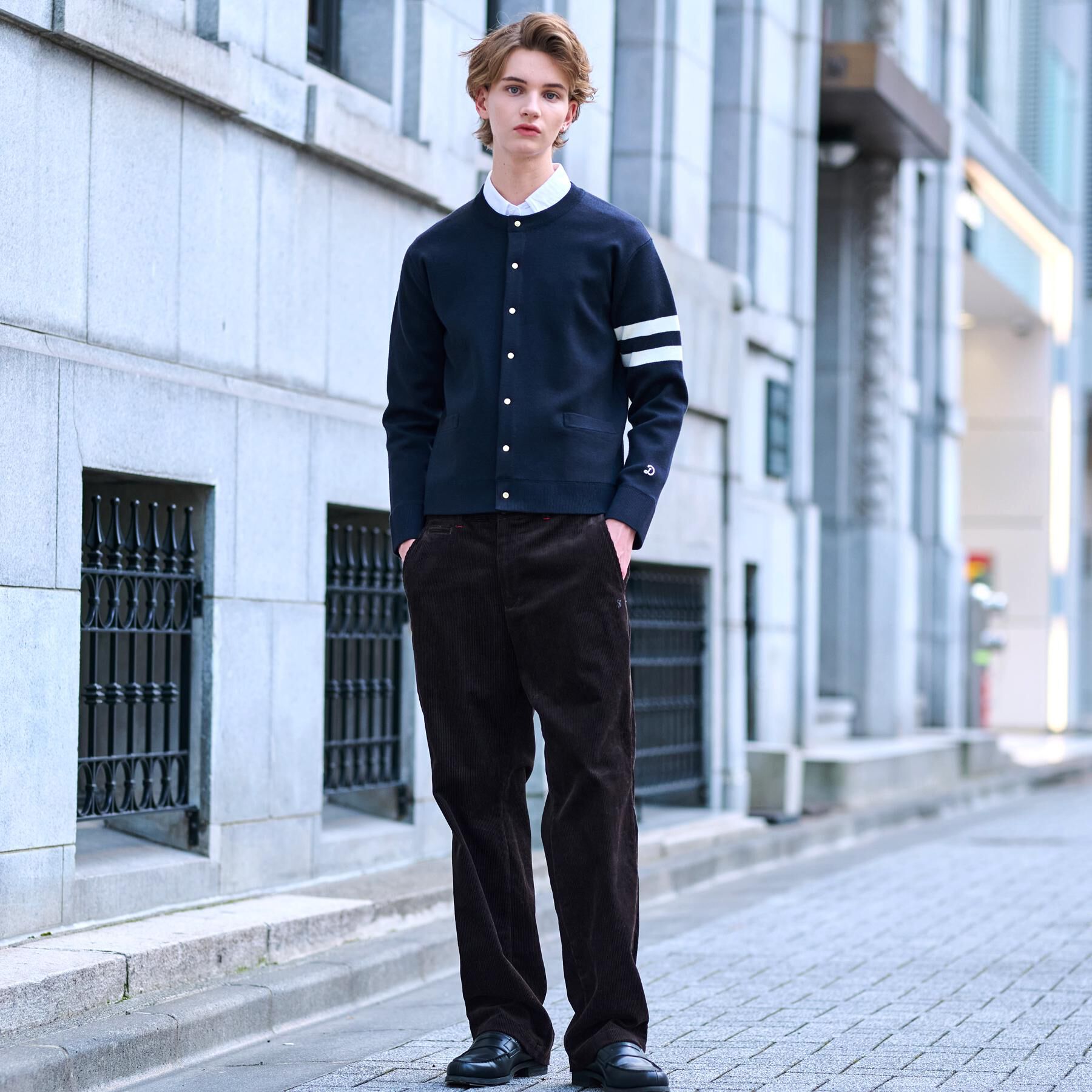 DRESSTERIOR「ウォッシャブル アームライン ラウンドカーディガン」|カーディガン|