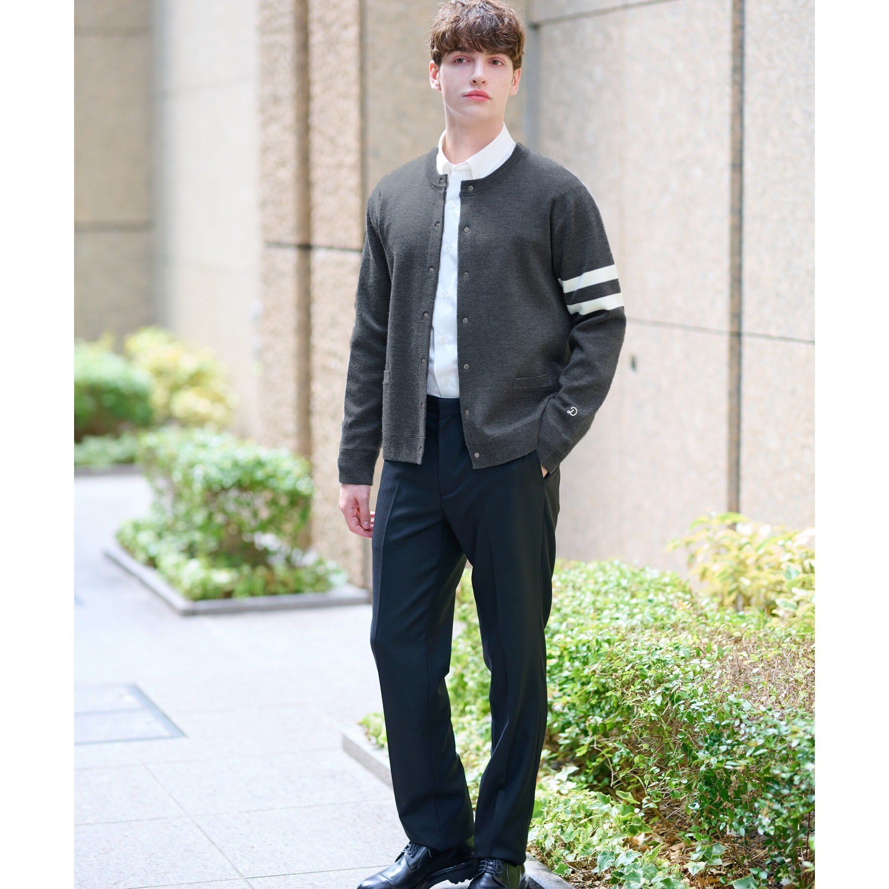 DRESSTERIOR「ウォッシャブル アームライン ラウンドカーディガン」|カーディガン|