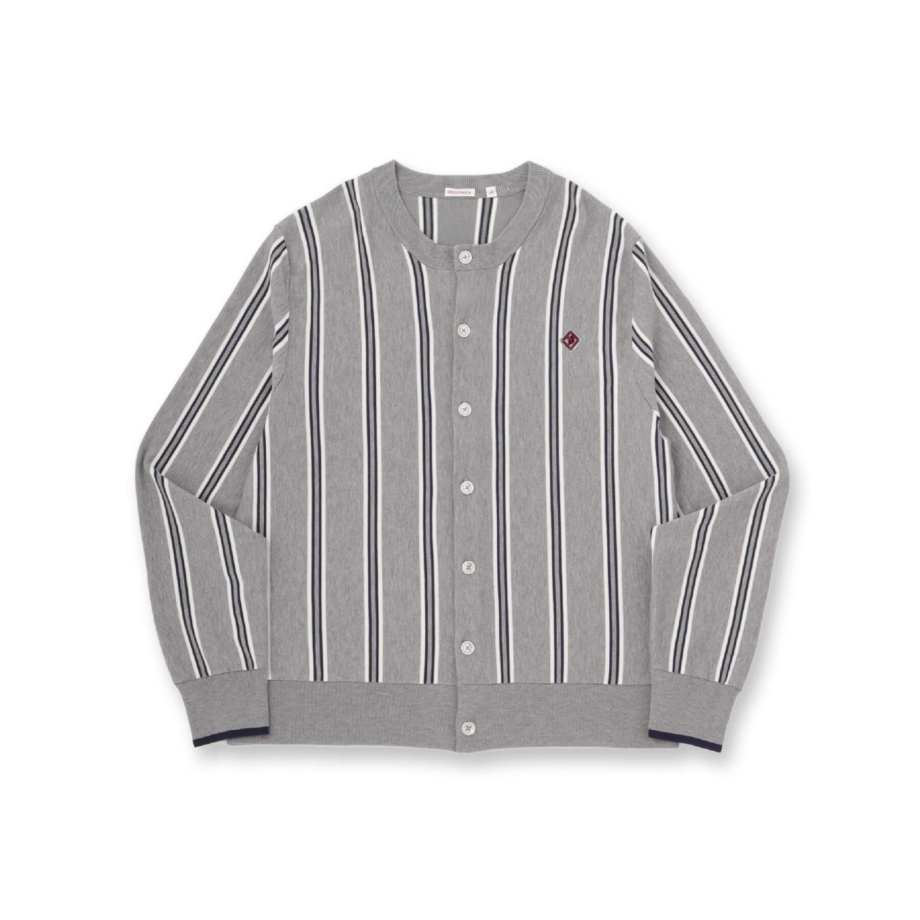 DRESSTERIOR「【ウォッシャブル】ウールレーヨン ストライプラウンドネックカーディガン」|カーディガン|