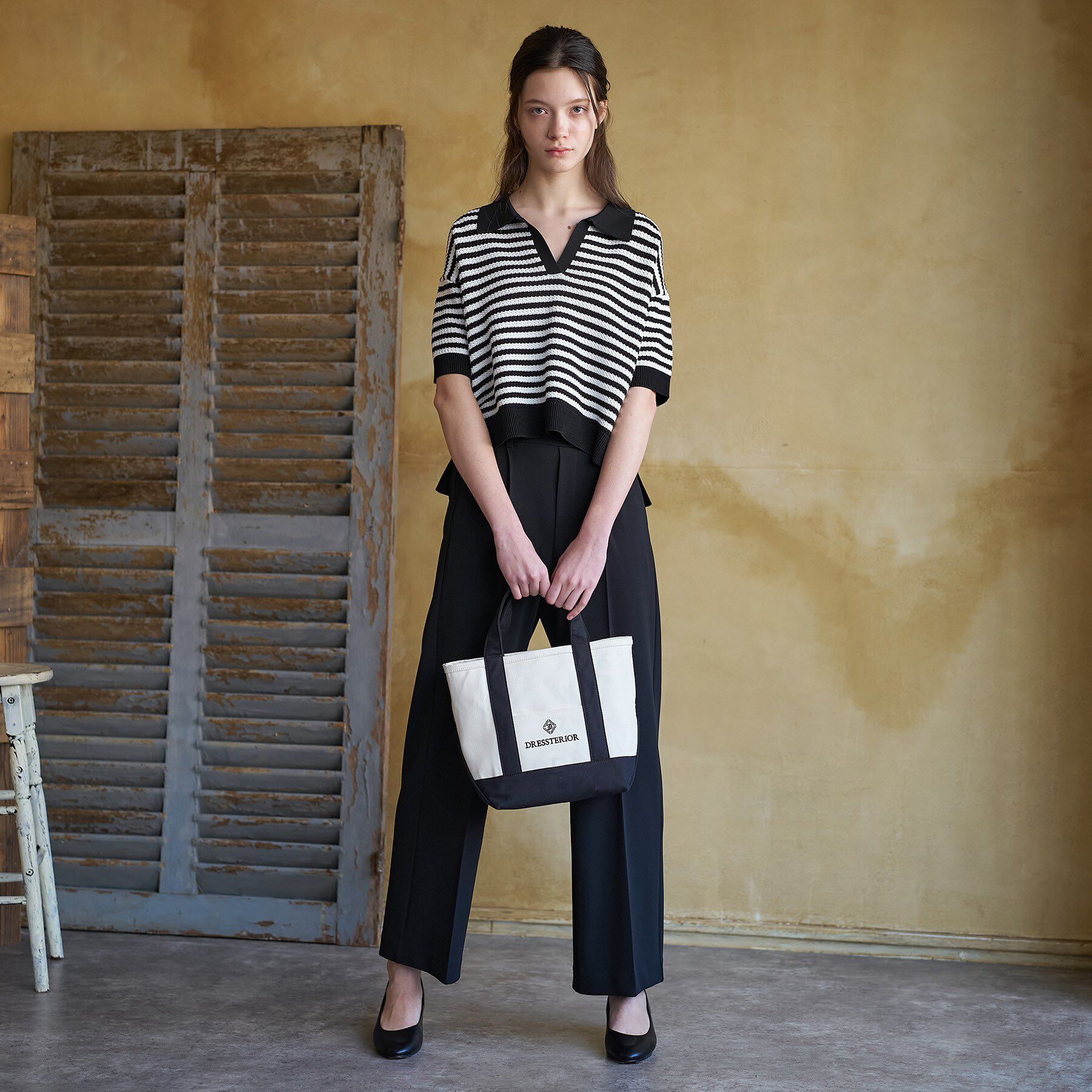 DRESSTERIOR「ウォッシャブルスキッパークロップドニット」|ニット・セーター|