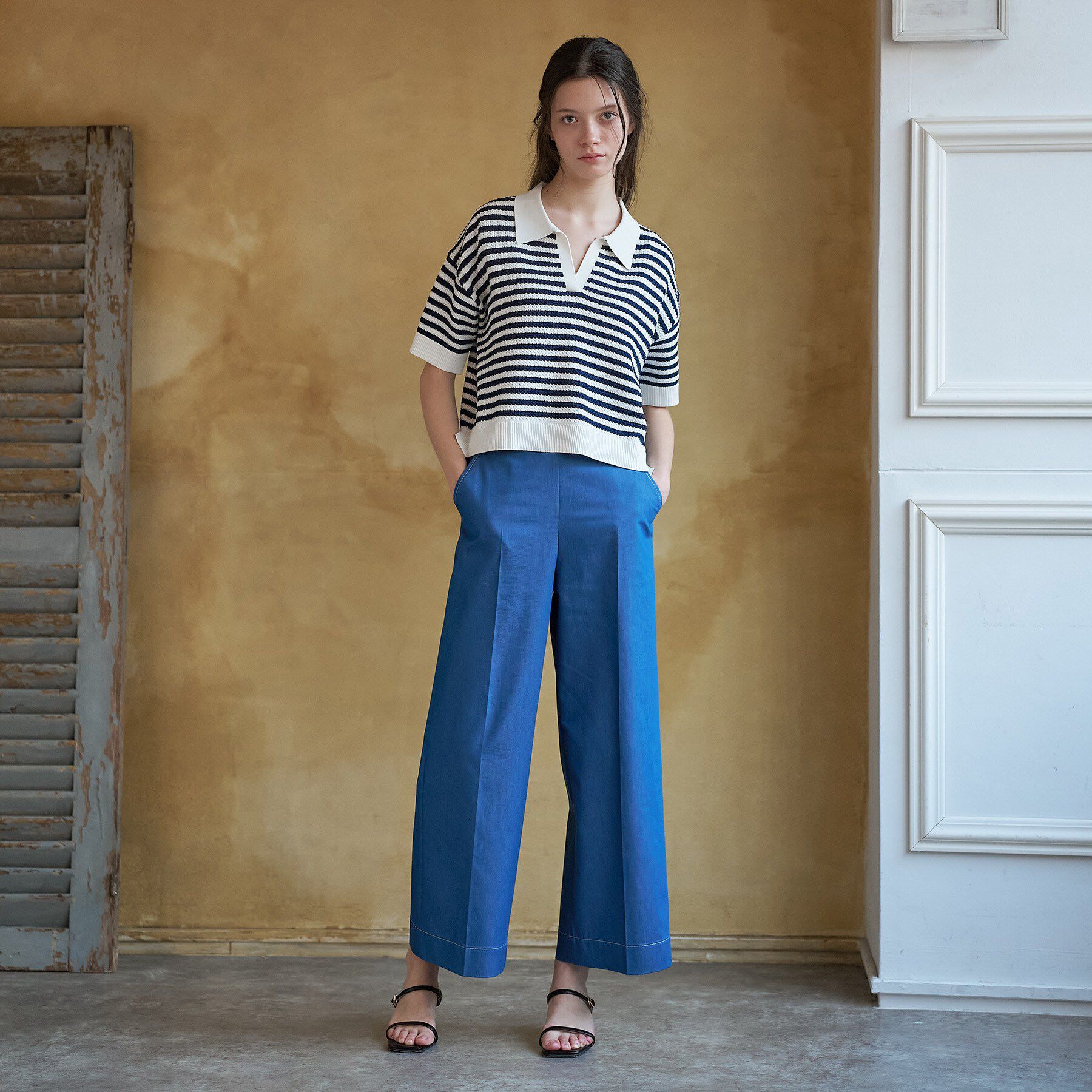 DRESSTERIOR「ウォッシャブルスキッパークロップドニット」|ニット・セーター|