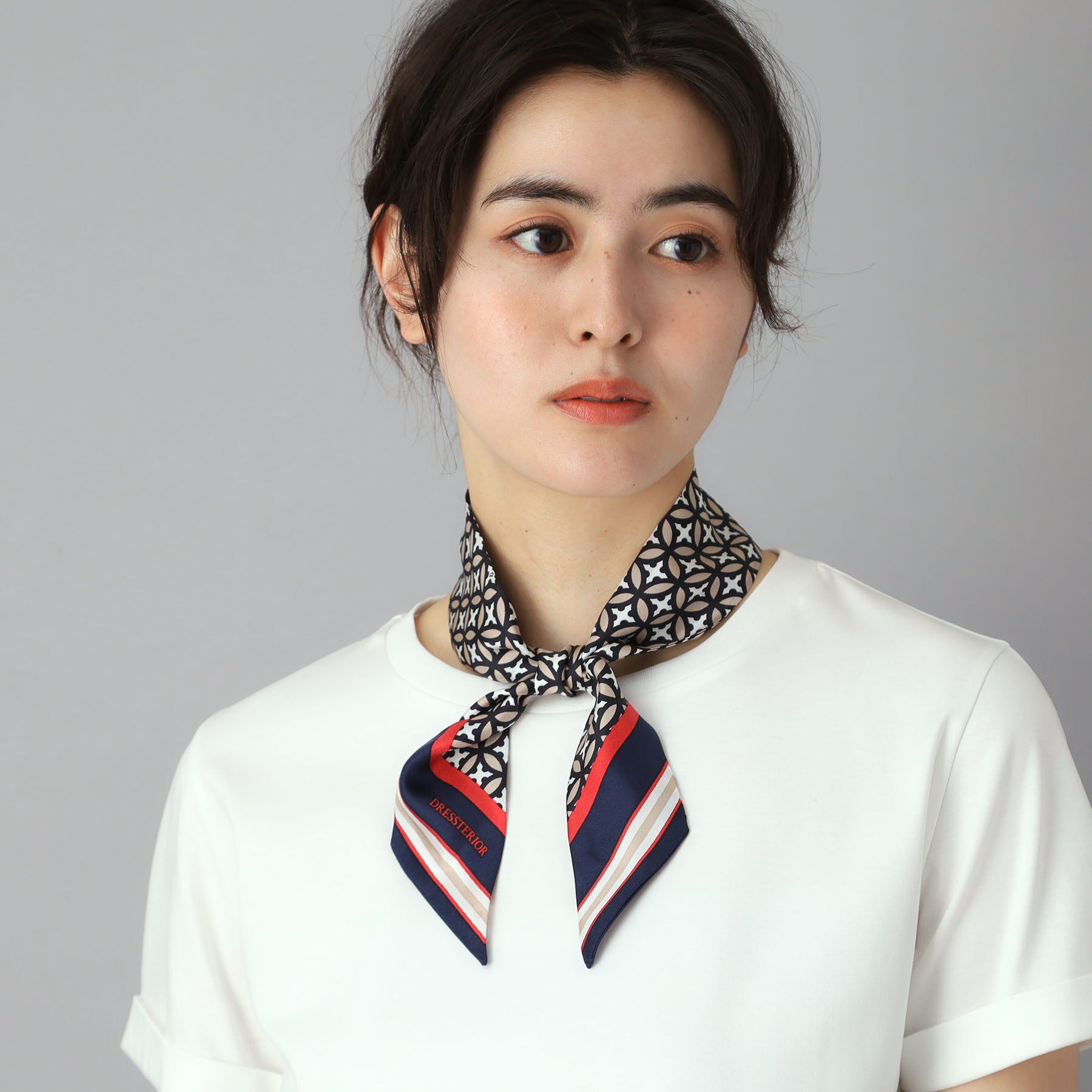 DRESSTERIOR「【otonaMUSE5月号掲載】オーバーラップサークルツイリースカーフ」|バンダナ・スカーフ|