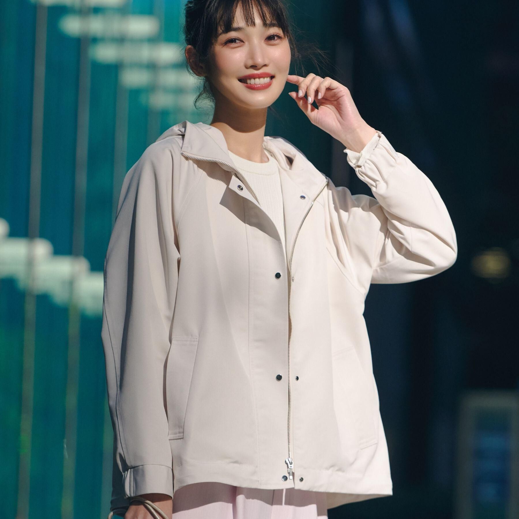 grove「【貴島明日香さん着用】【撥水】きれいめに着こなせるマウンテンパーカ」|ブルゾン・スタジャン|