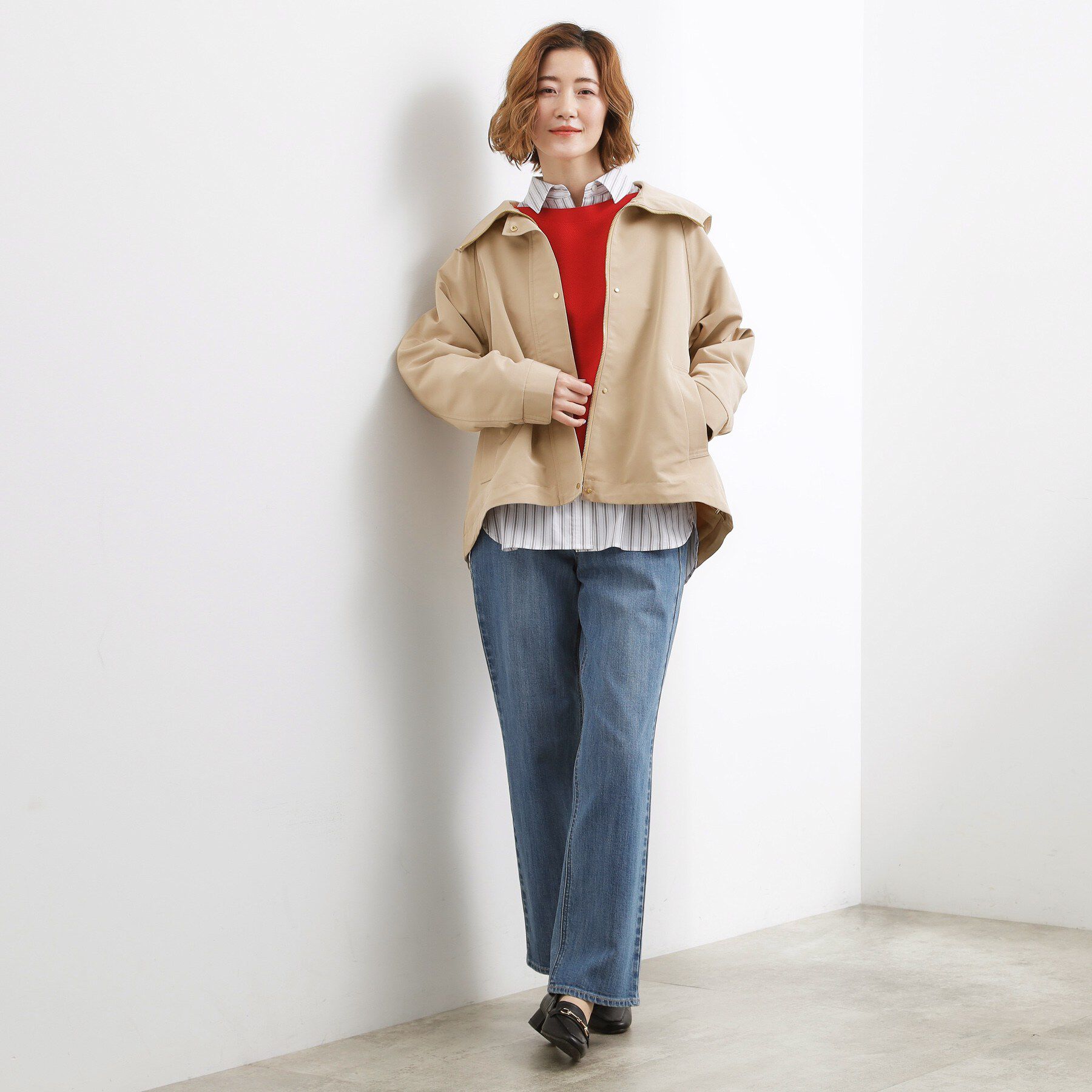 grove「【貴島明日香さん着用】【撥水】きれいめに着こなせるマウンテンパーカ」|ブルゾン・スタジャン|