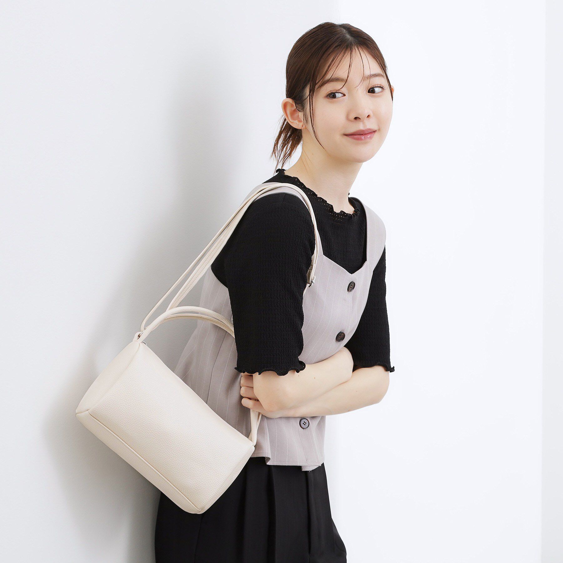 grove「ダブルハンドルショルダー」|ショルダー・メッセンジャー|アイボリー(004)