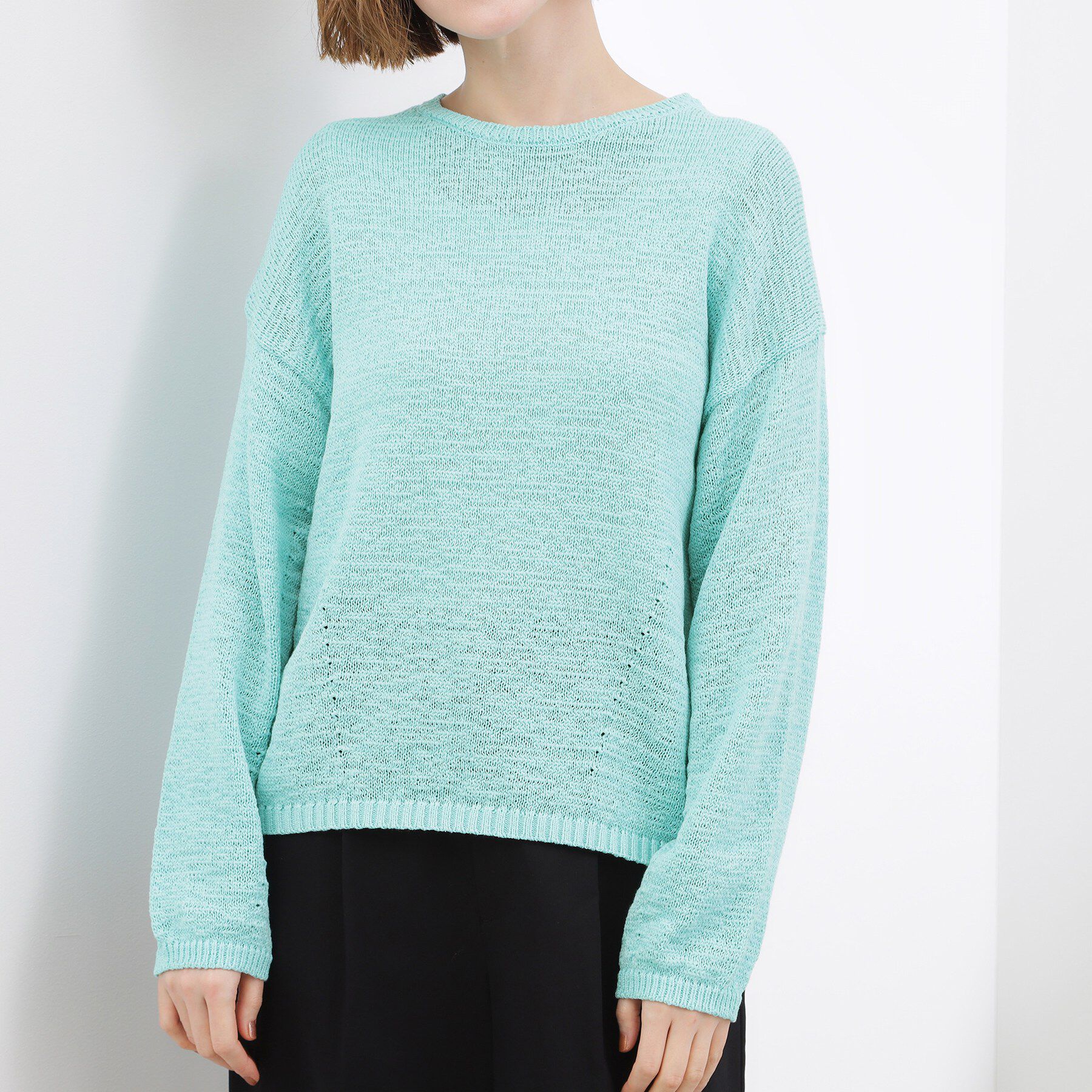 grove「【貴島明日香さん着用・大人のリラックススタイル】テープヤーン ボートネックニット」|ニット・セーター|