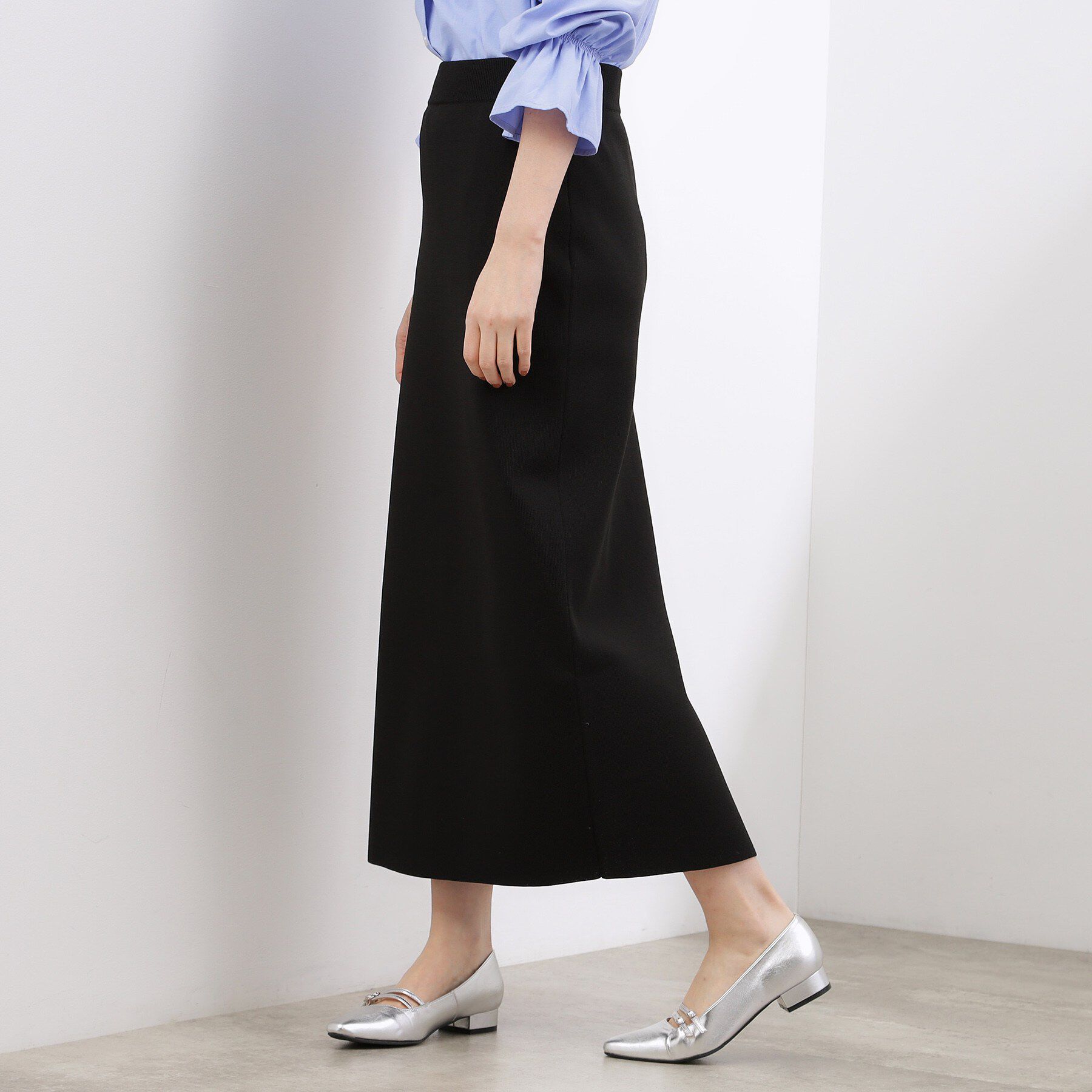 grove「【貴島明日香さん着用】洗濯機で洗えるニットナロースカート」|スカート|