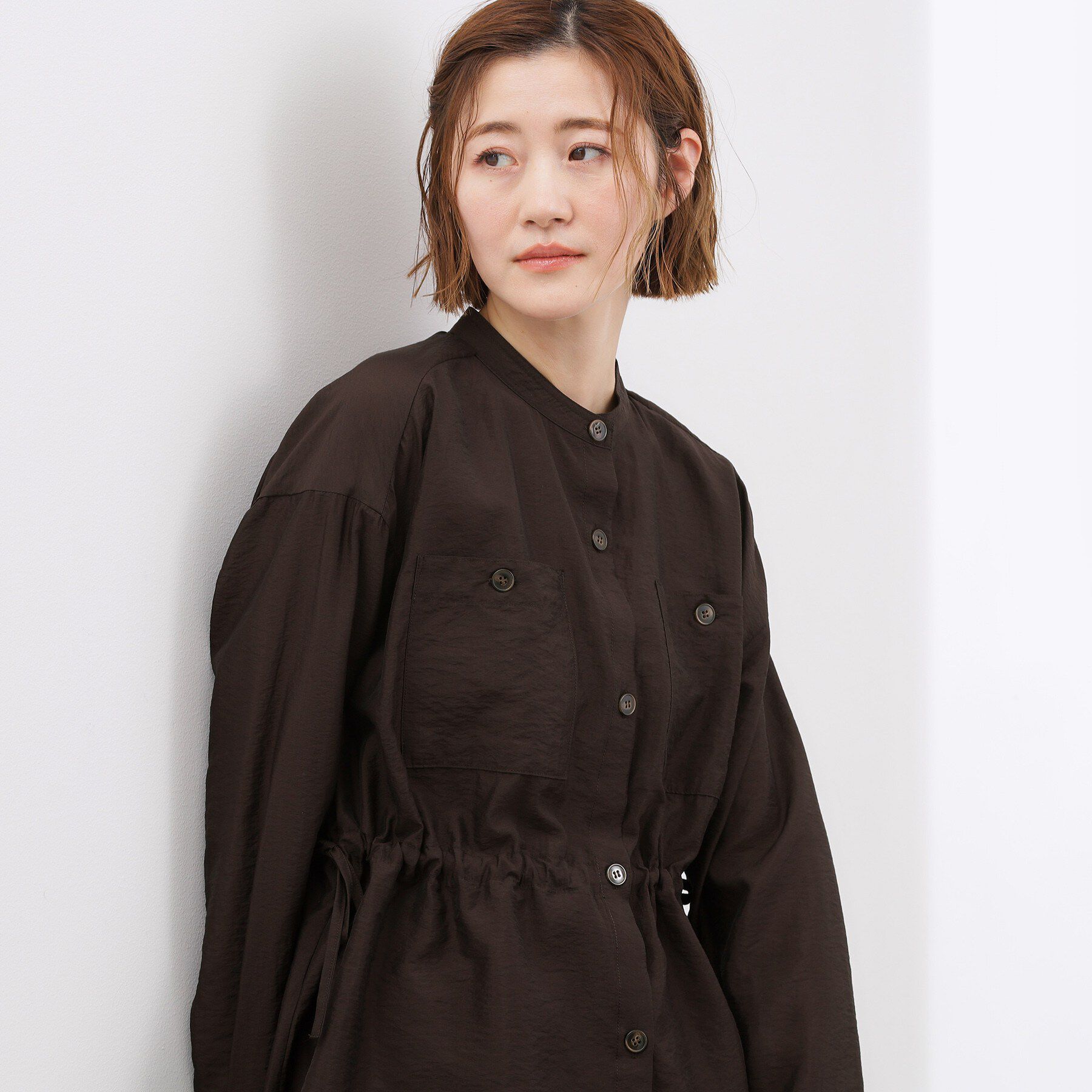 grove「【貴島明日香さん着用/体型カバー】洗えるシアーサファリシャツジャケット」|シャツ・ブラウス|