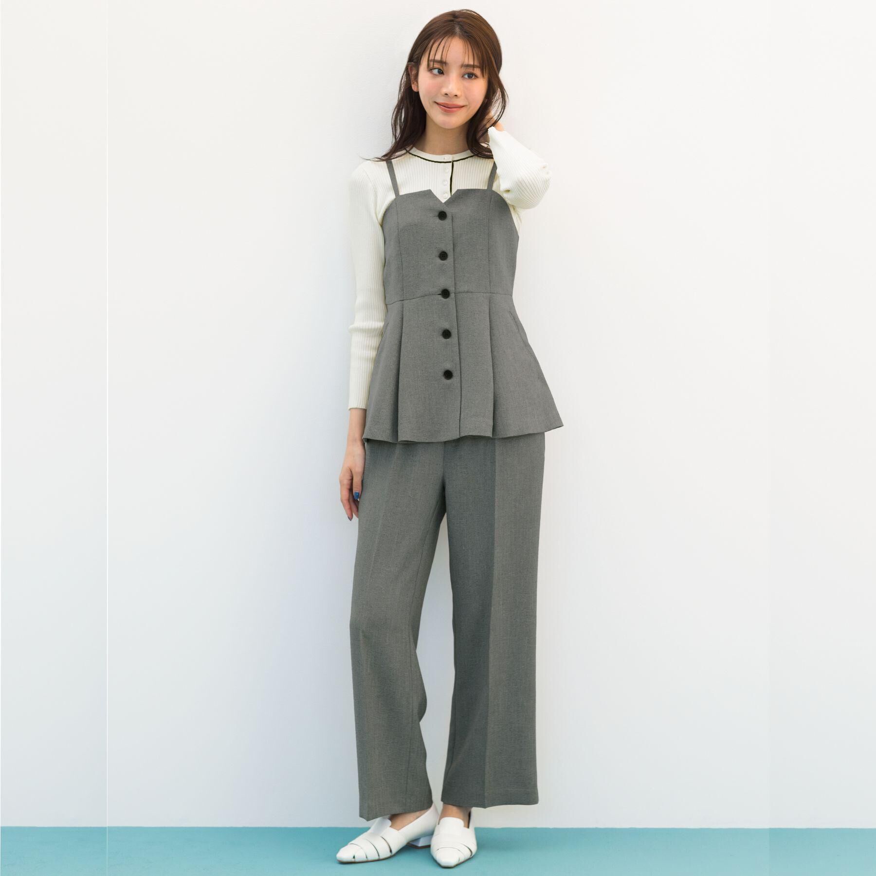 grove「【貴島明日香さん着用・カセット服】リネンライクソフトフレアパンツ」|その他|