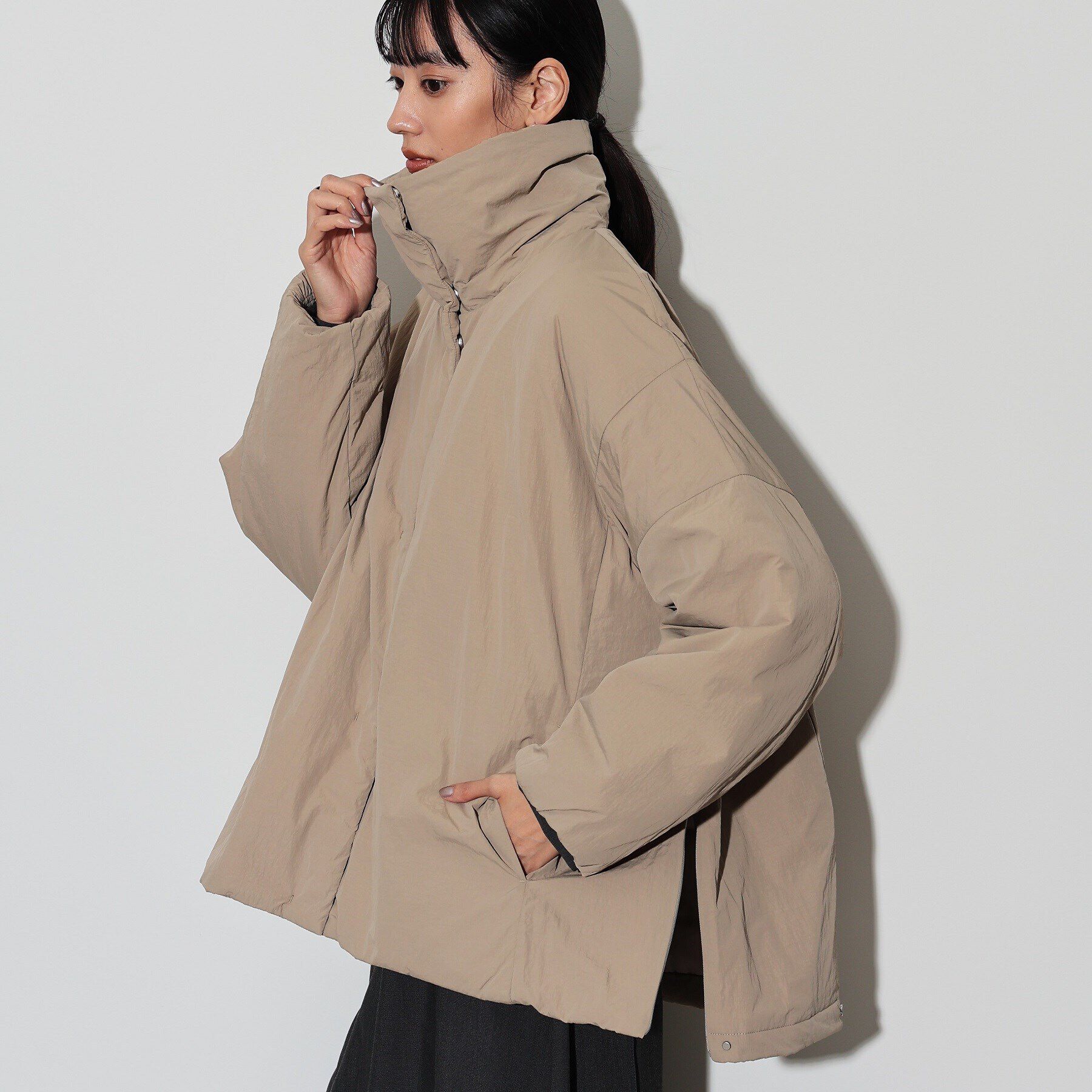 GALLEST「中綿フォルムコート」|ダウン|ﾓｶﾌﾞﾗｳﾝ(042)