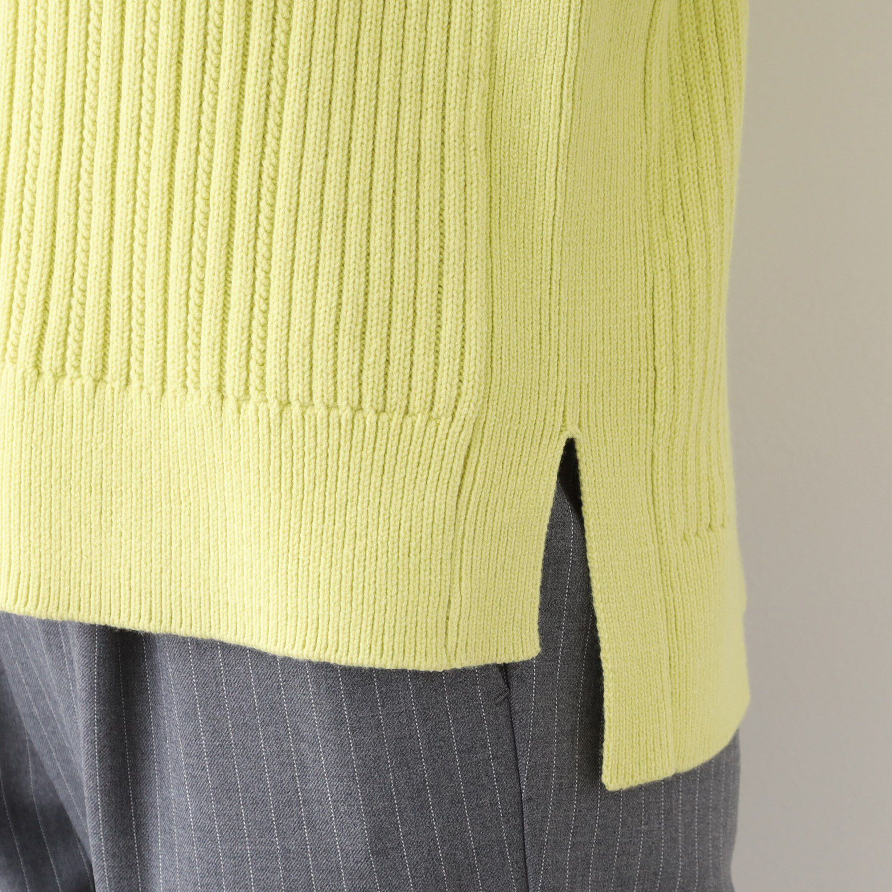 INDIVI「【コットン混／洗える】ミニケーブル柄ニット」|ニット・セーター|