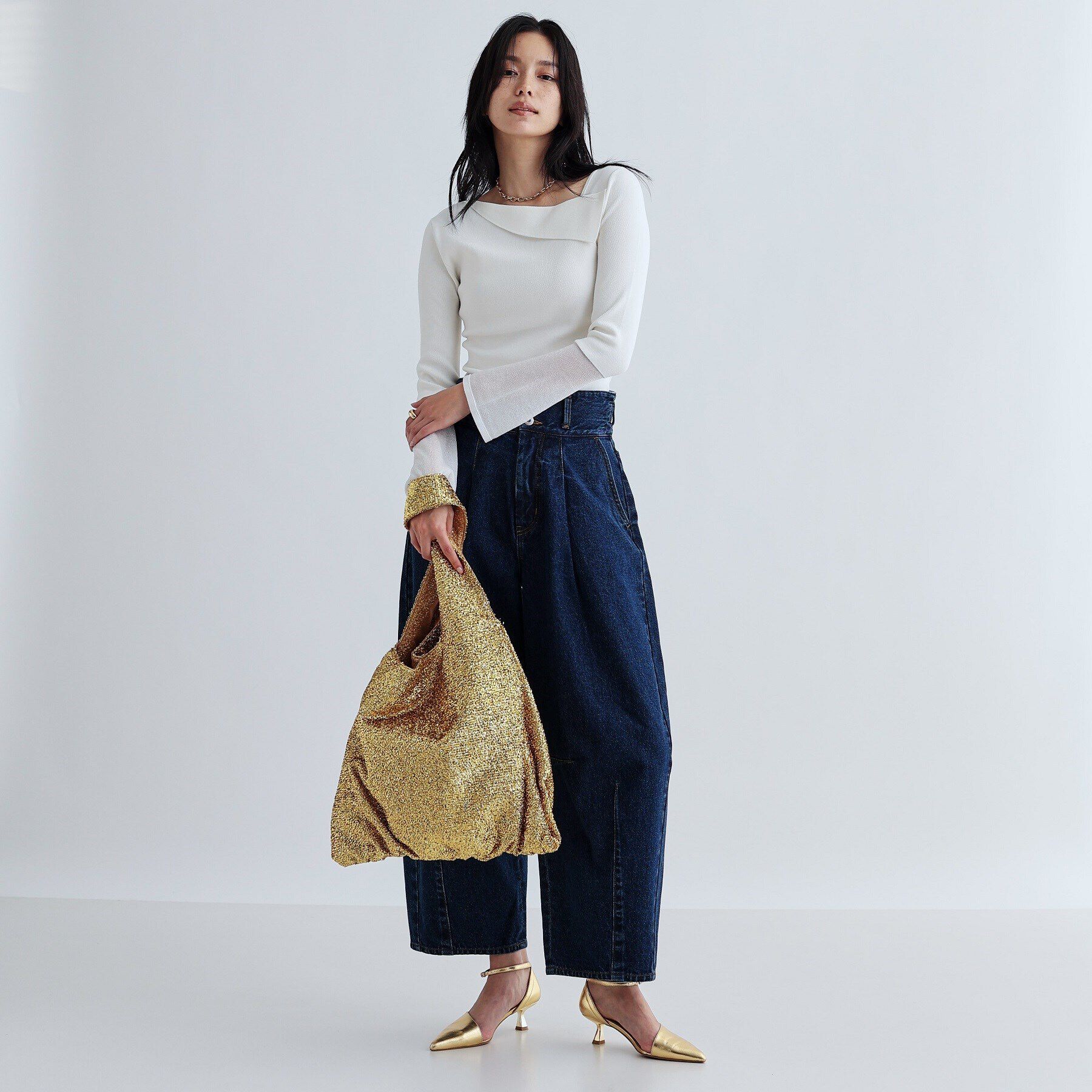 GALLEST「シアーベルスリーブニット」|ニット・セーター|