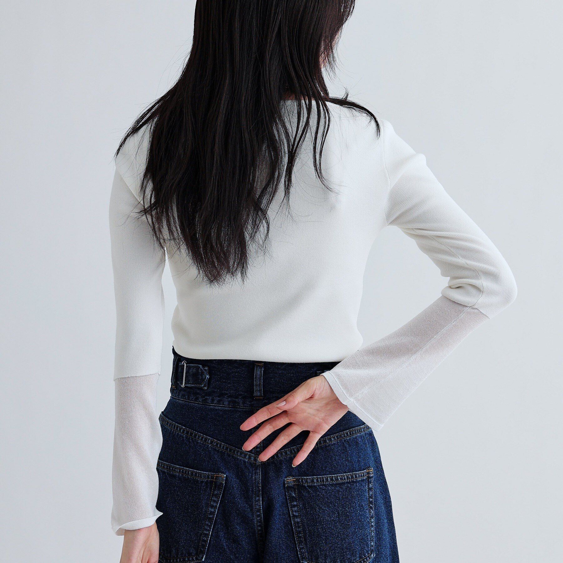 GALLEST「シアーベルスリーブニット」|ニット・セーター|