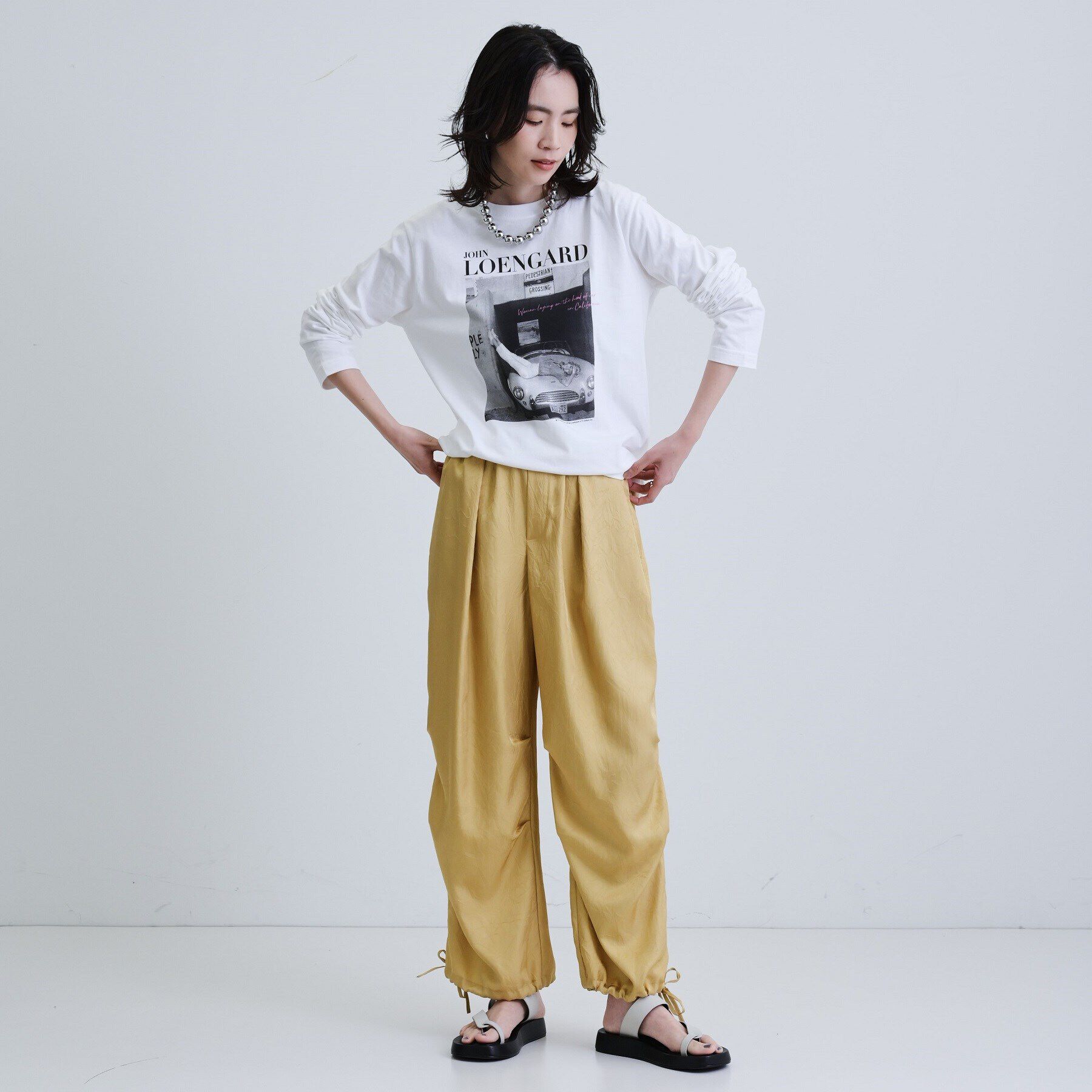 GALLEST「ドレープサテンパンツ」|その他|