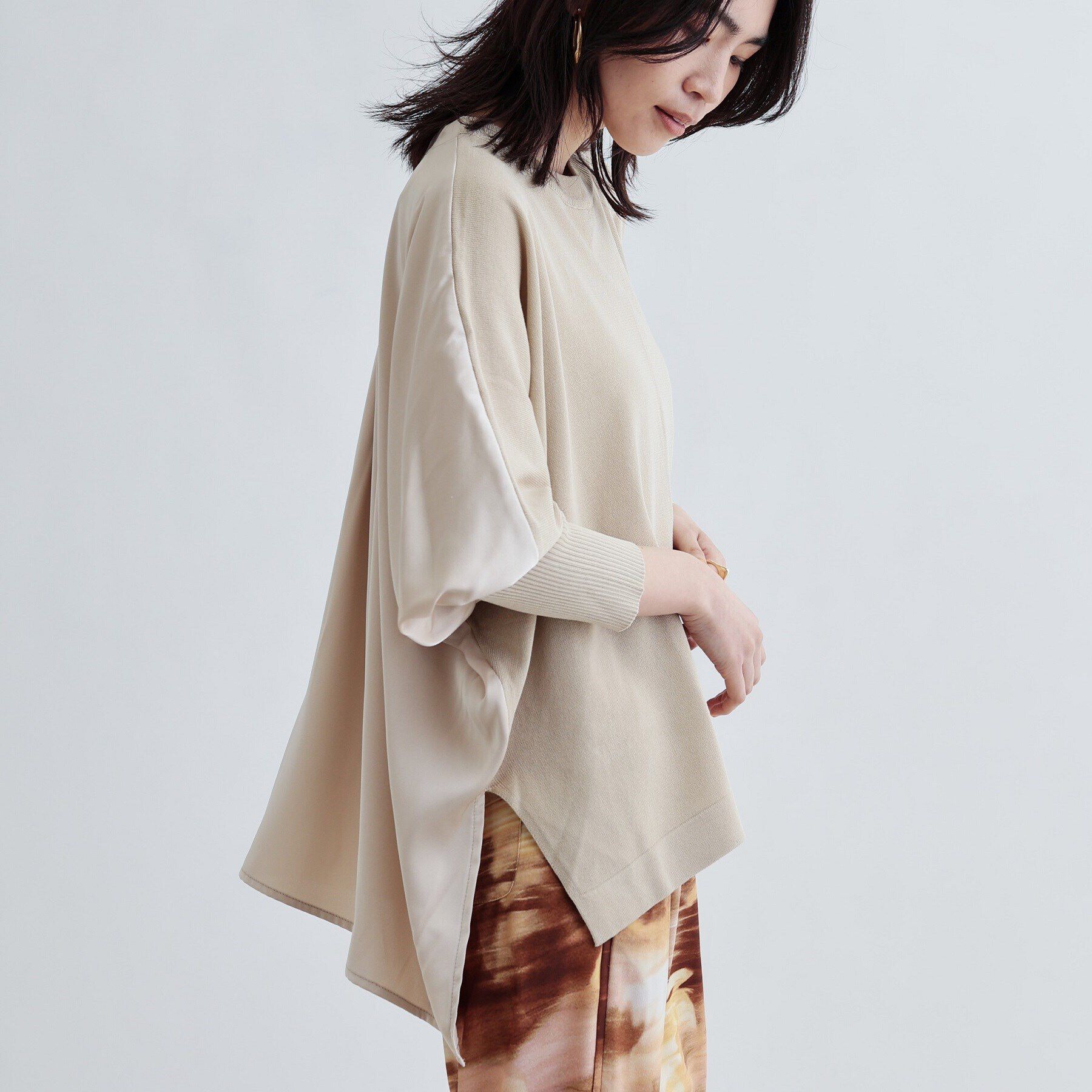 GALLEST「サテンバックドルマンニット」|ニット・セーター|