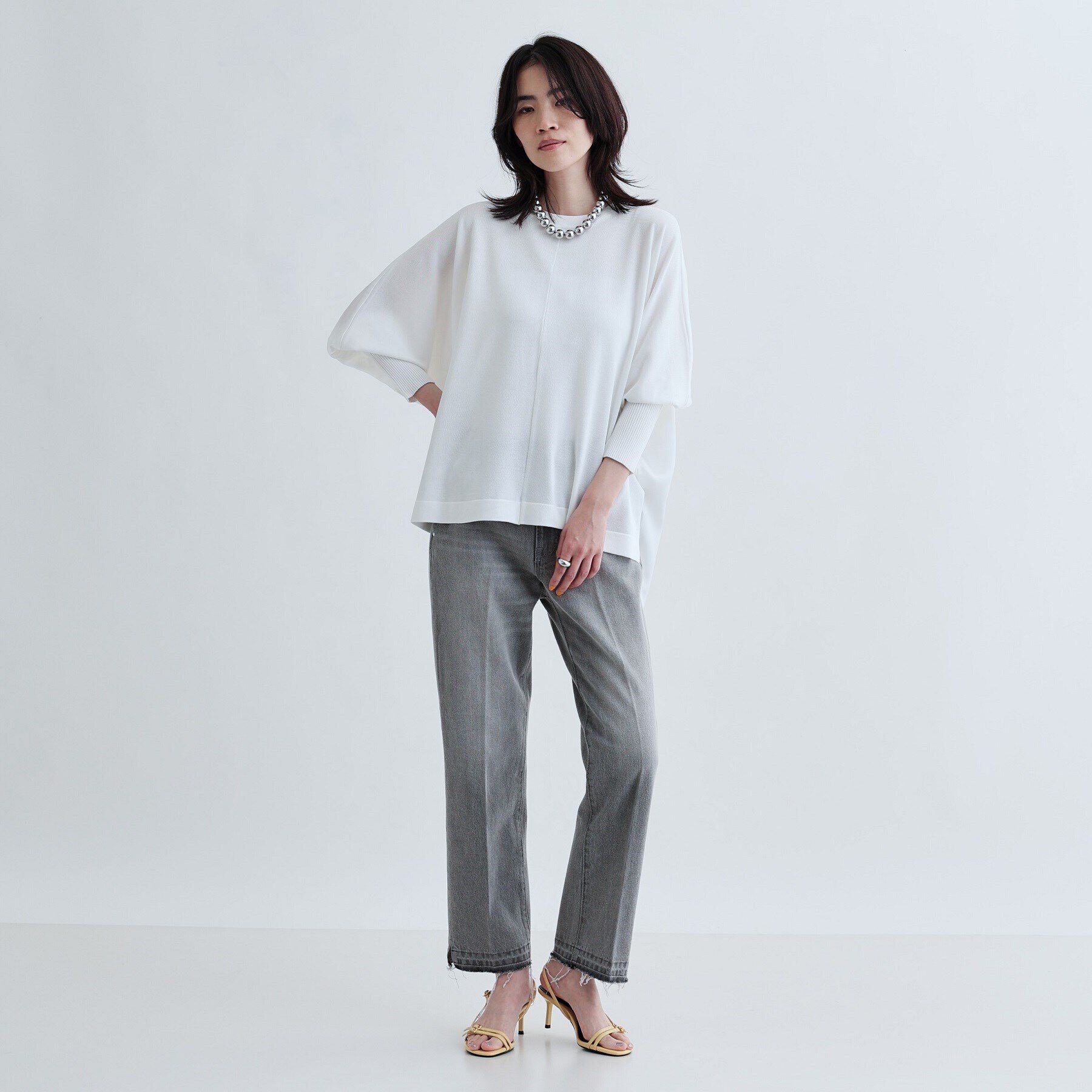 GALLEST「サテンバックドルマンニット」|ニット・セーター|