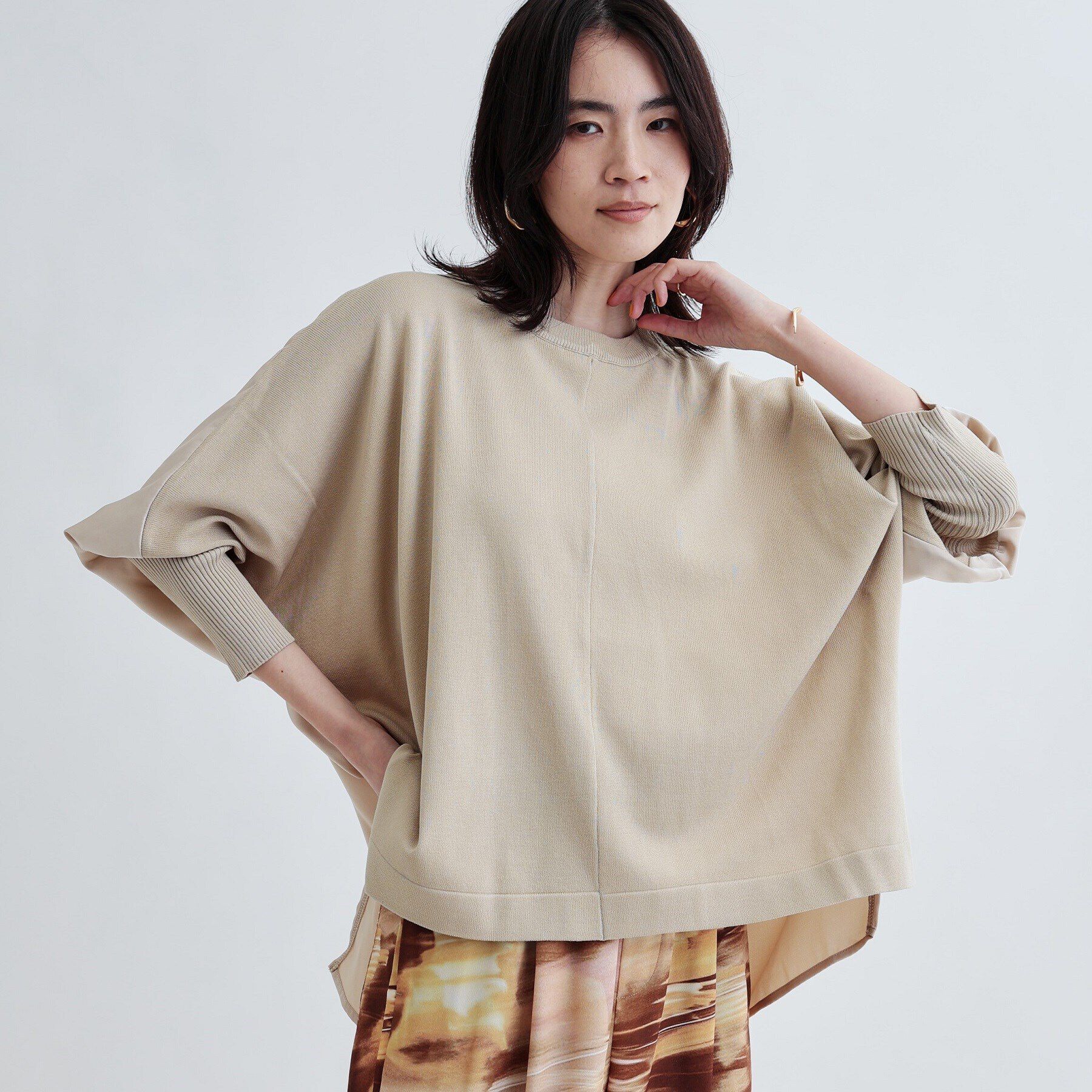 GALLEST「サテンバックドルマンニット」|ニット・セーター|