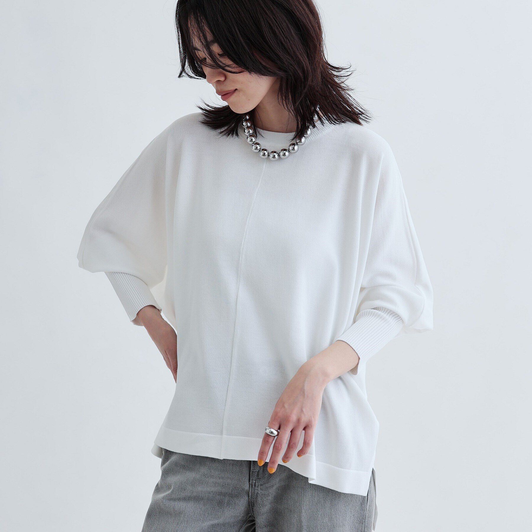 GALLEST「サテンバックドルマンニット」|ニット・セーター|