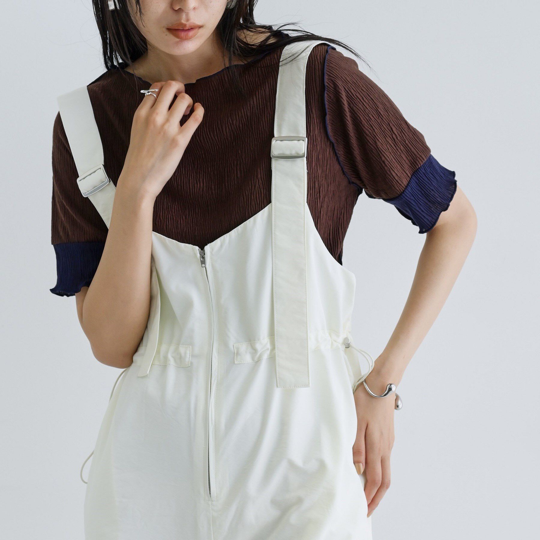 GALLEST「【一部店舗限定】バイカラープリーツカットソー」|Tシャツ・カットソー|