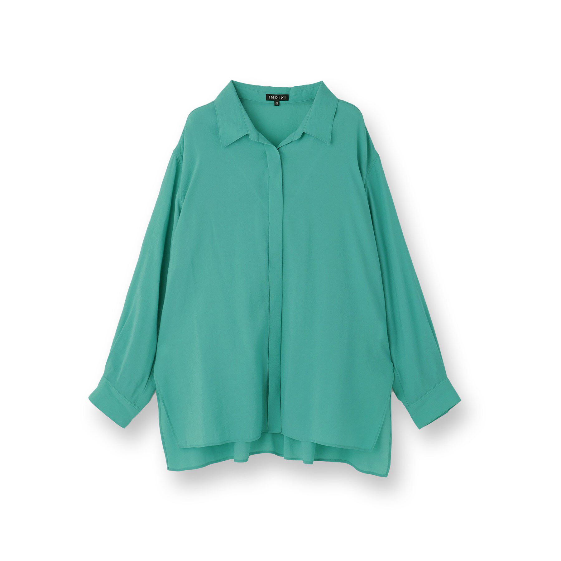 INDIVI「【体型カバー／清涼感】シアーオーバーシャツ」|シャツ・ブラウス|