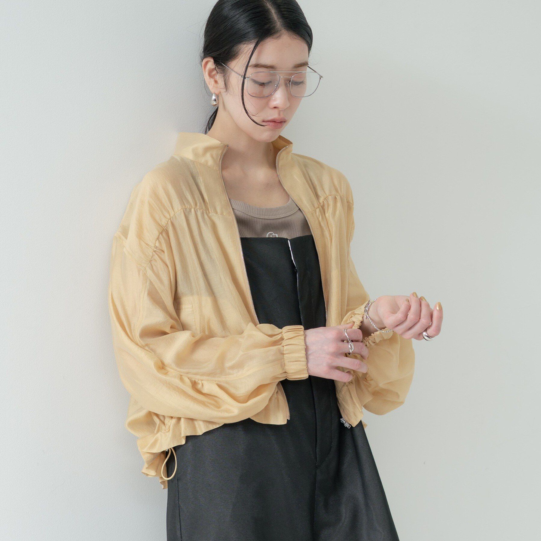 GALLEST「シアーシャーリングブルゾン」|ブルゾン・スタジャン|イエロー(032)