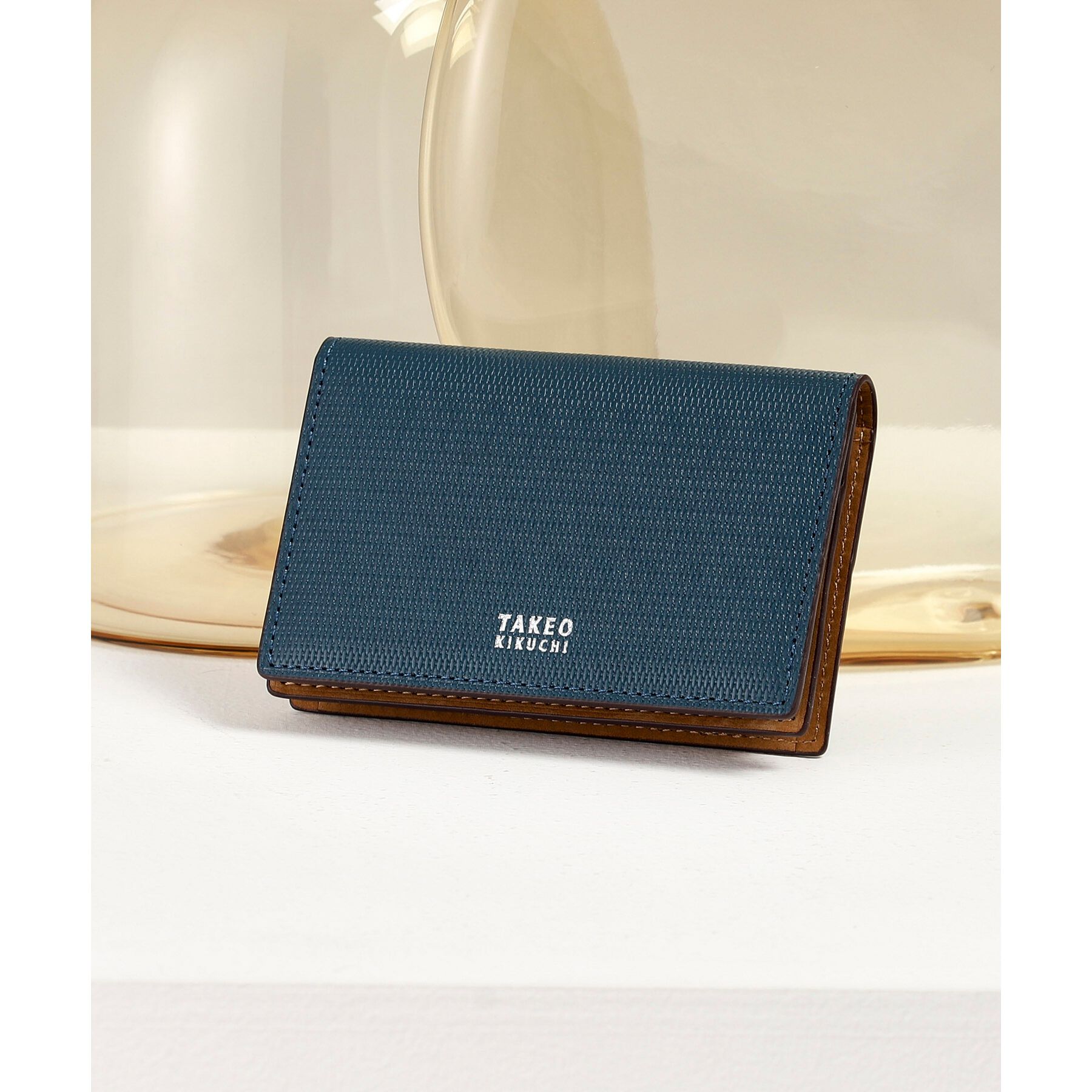 TAKEO KIKUCHI「【ソフト＆ナチュラル】ミニメッシュ レザー 名刺入れ」|名刺入れ・カードケース|ピーコックブルー(5